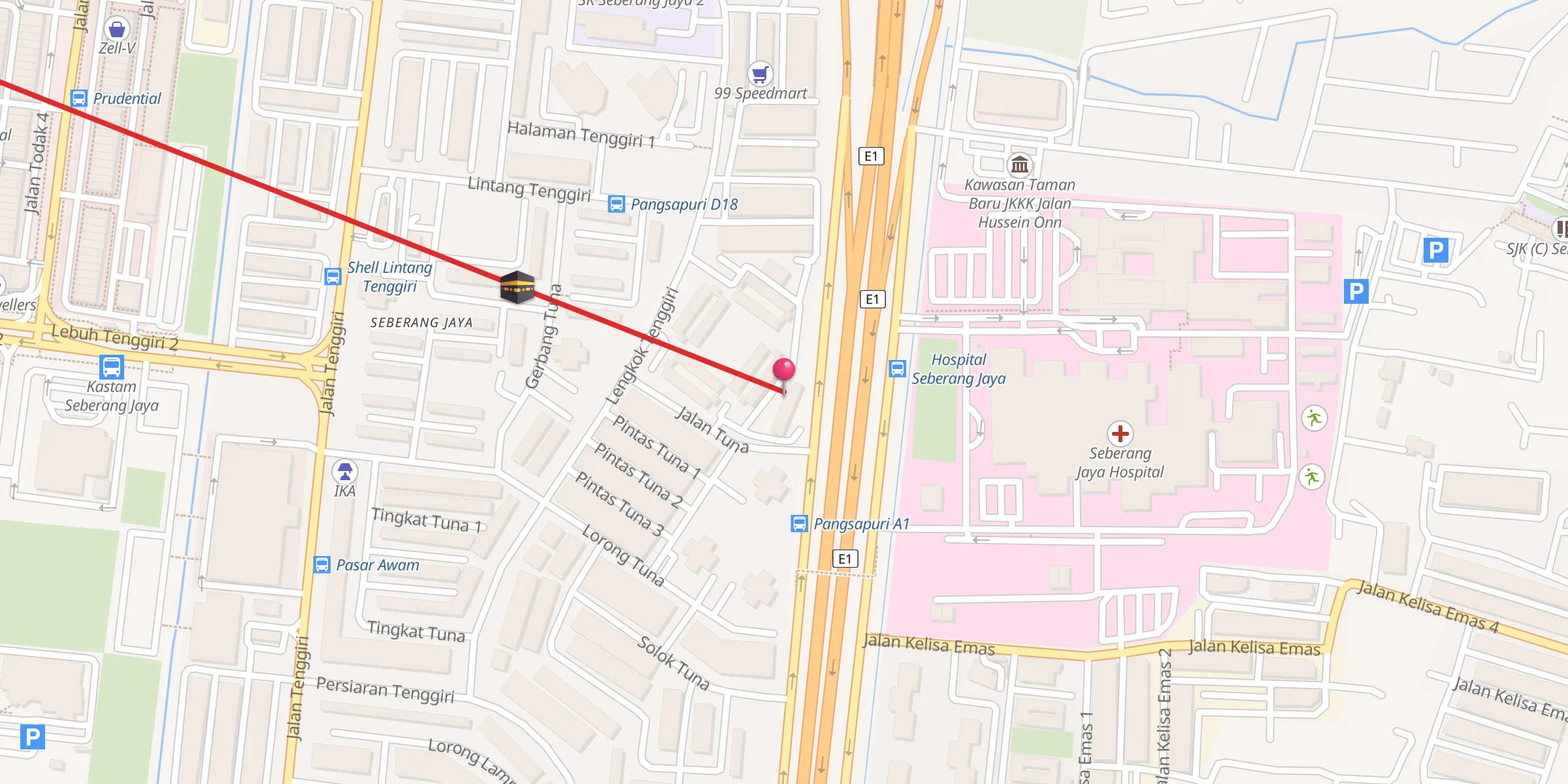 Carte de localisation : Surau Tuna