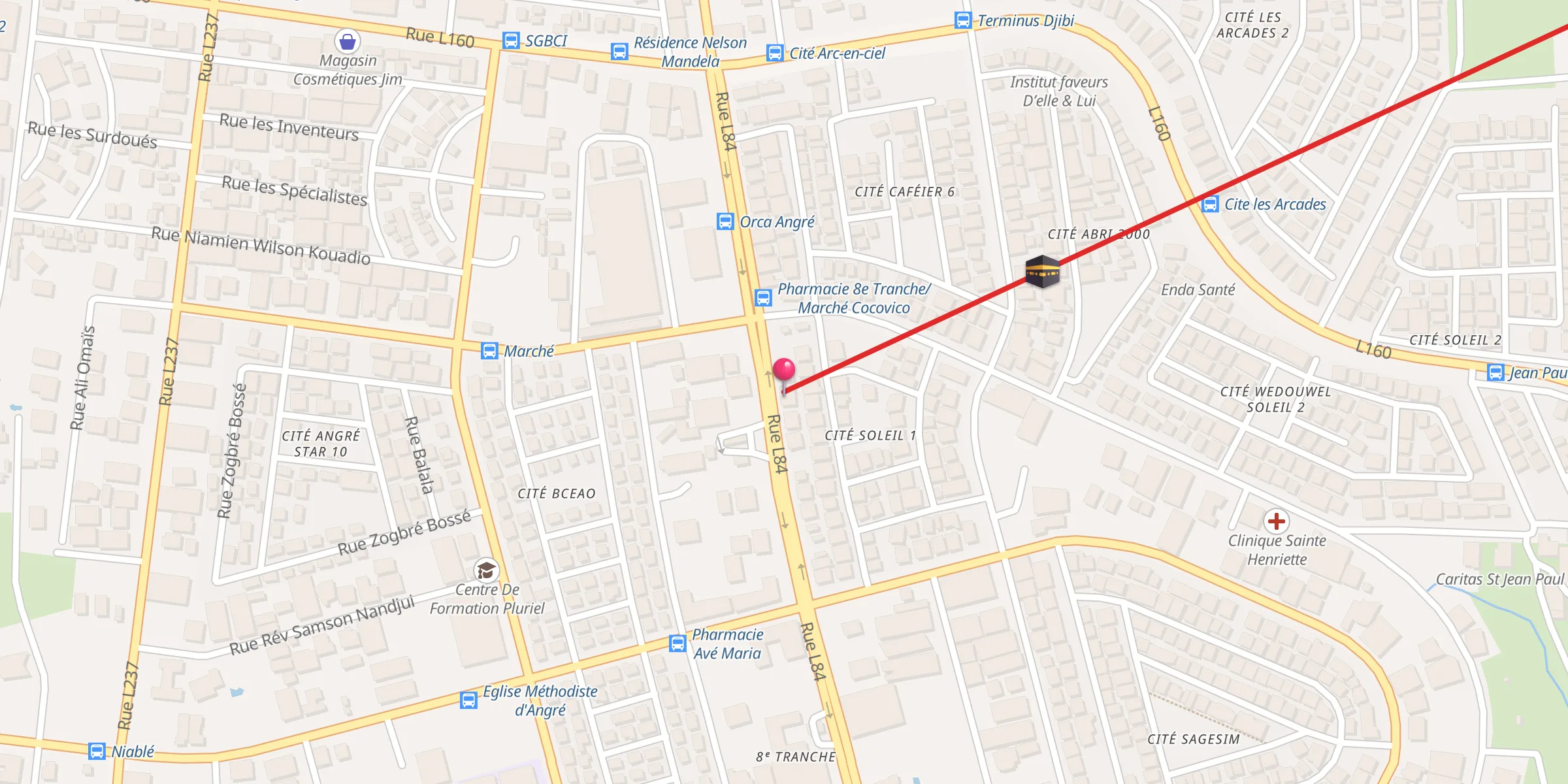Carte de localisation : Mosquée Cheick