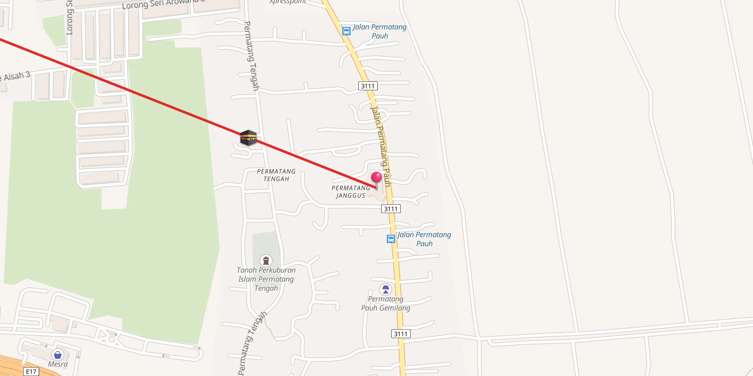 Carte de localisation : Masjid Permatang Janggus