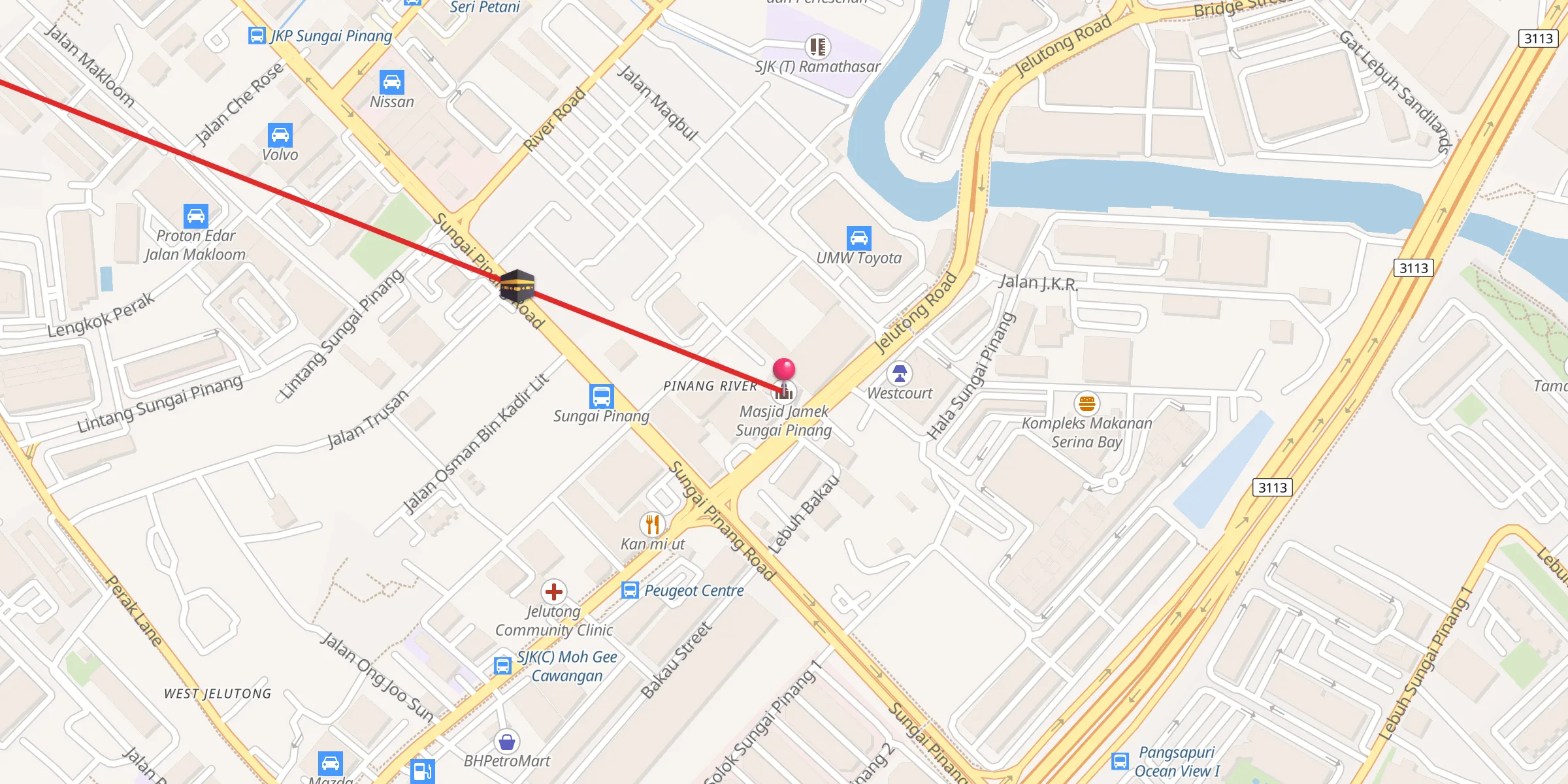 Carte de localisation : Masjid Jamek Sungai Pinang