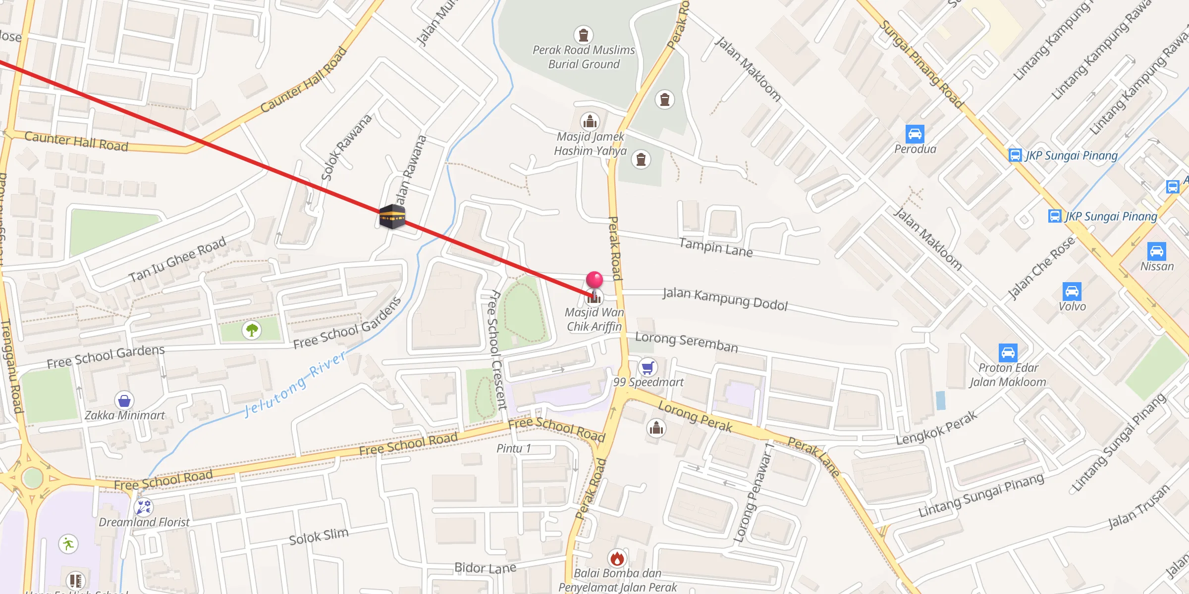Carte de localisation : Masjid Wan Chik Ariffin