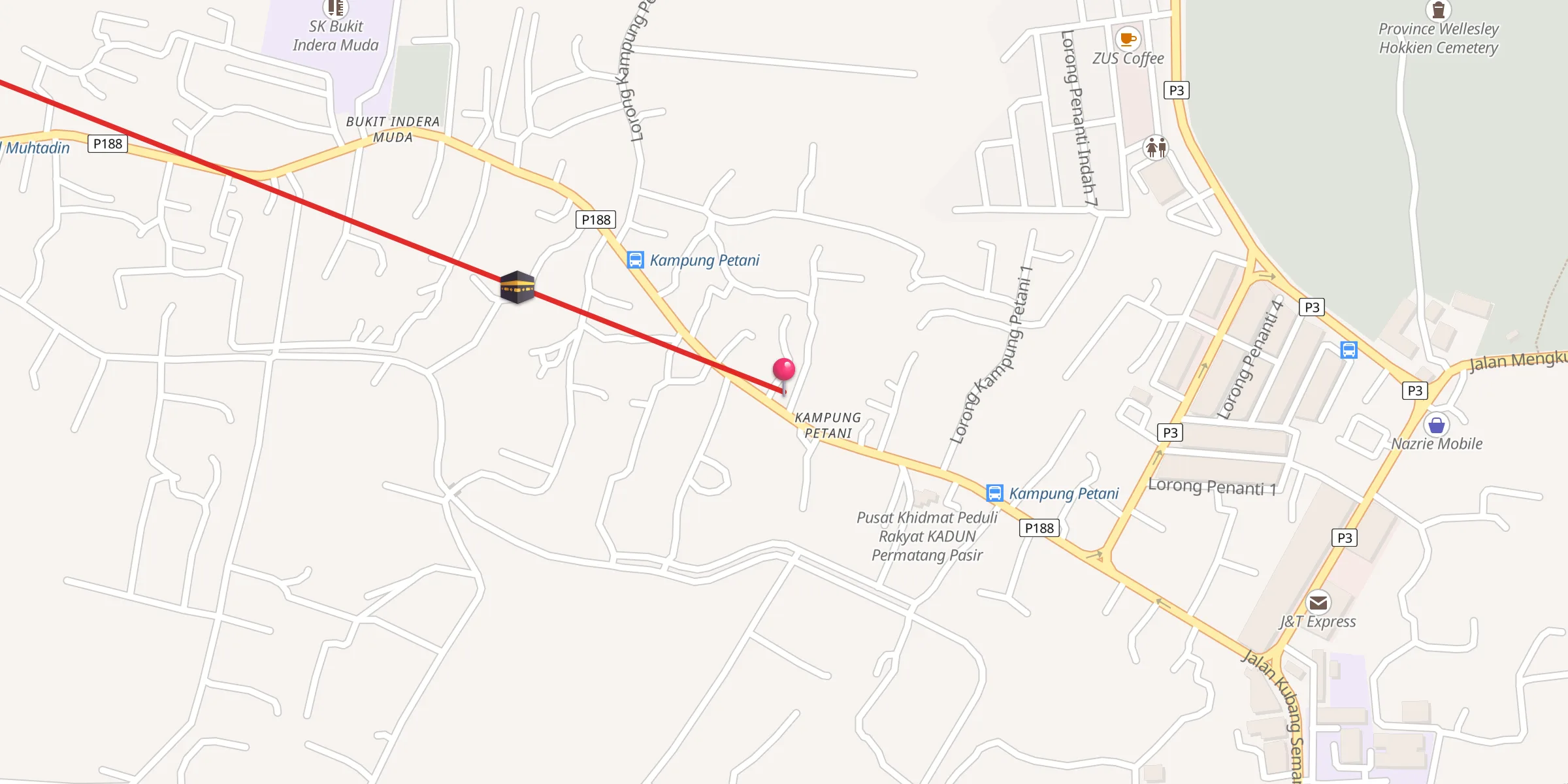 Carte de localisation : Surau Al-Ihsaniah