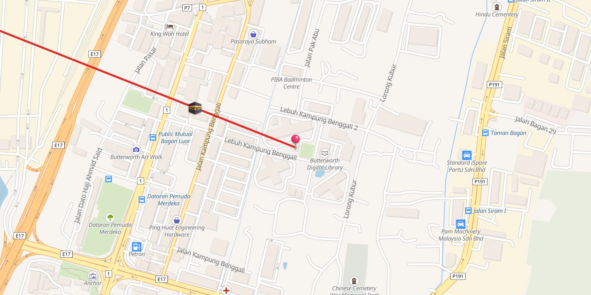 Carte de localisation : Surau Al-Istiqbal