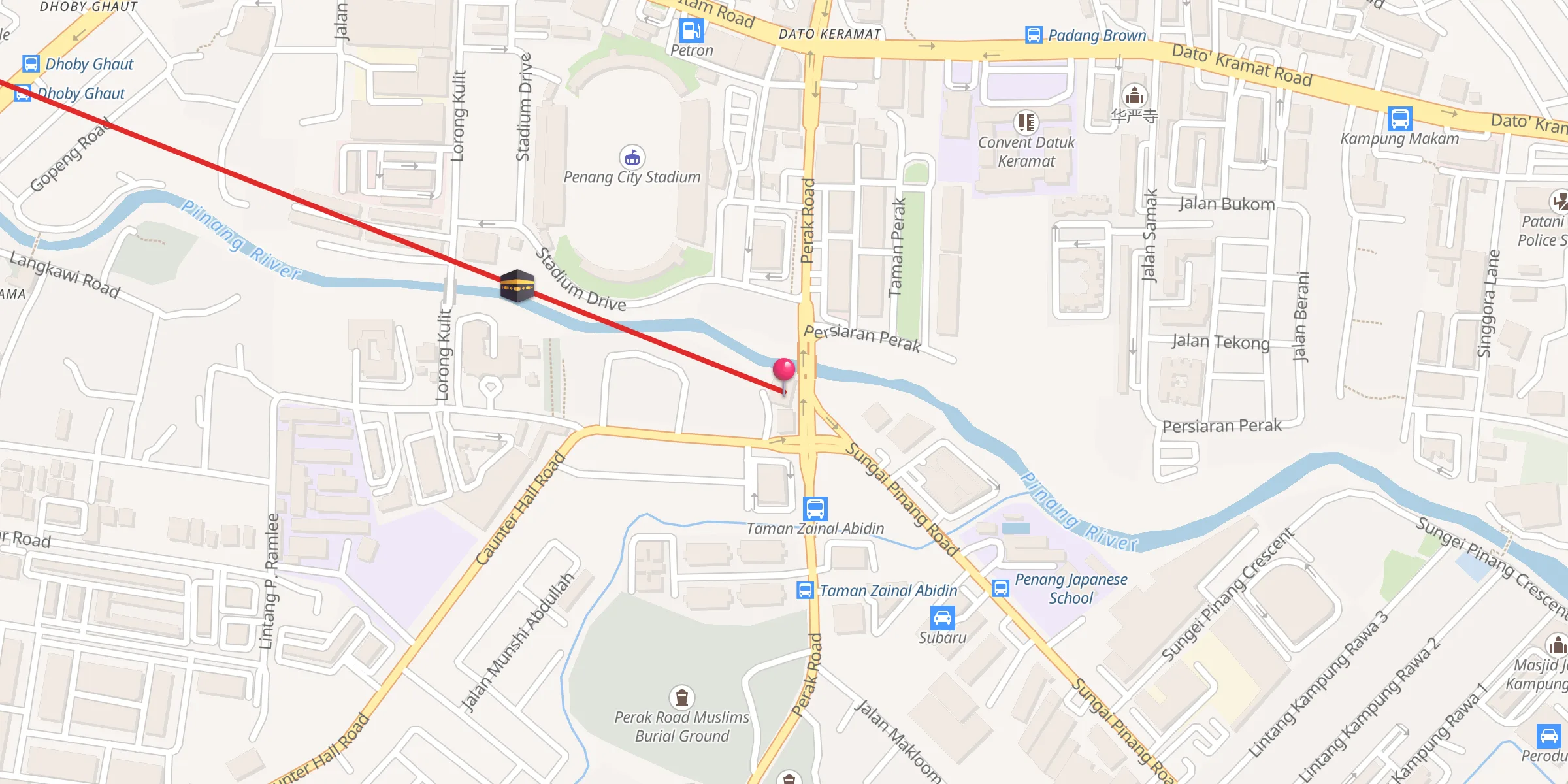 Carte de localisation : Masjid Jamek Rawana