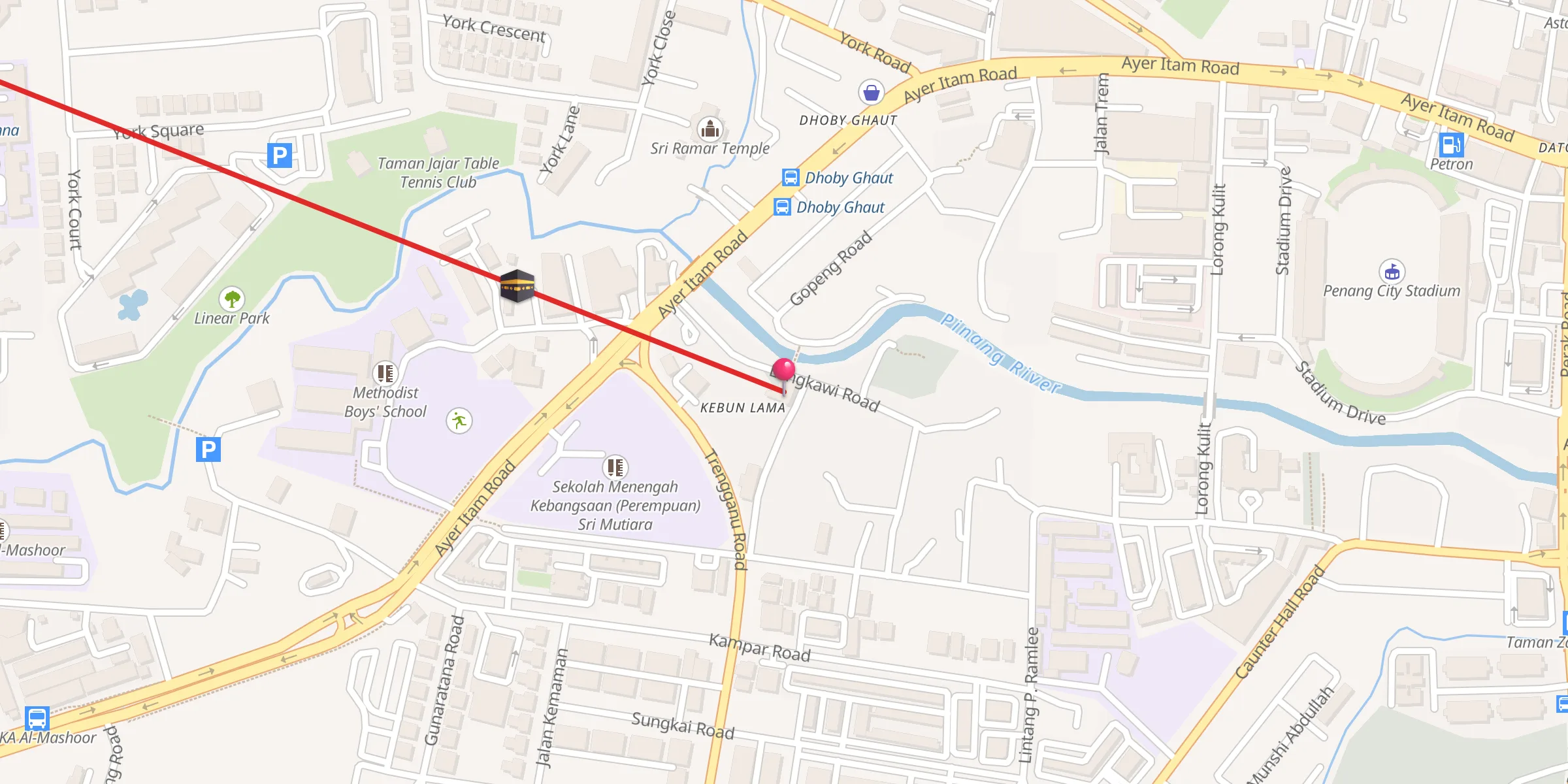 Carte de localisation : Masjid Acheh Kebun Lama