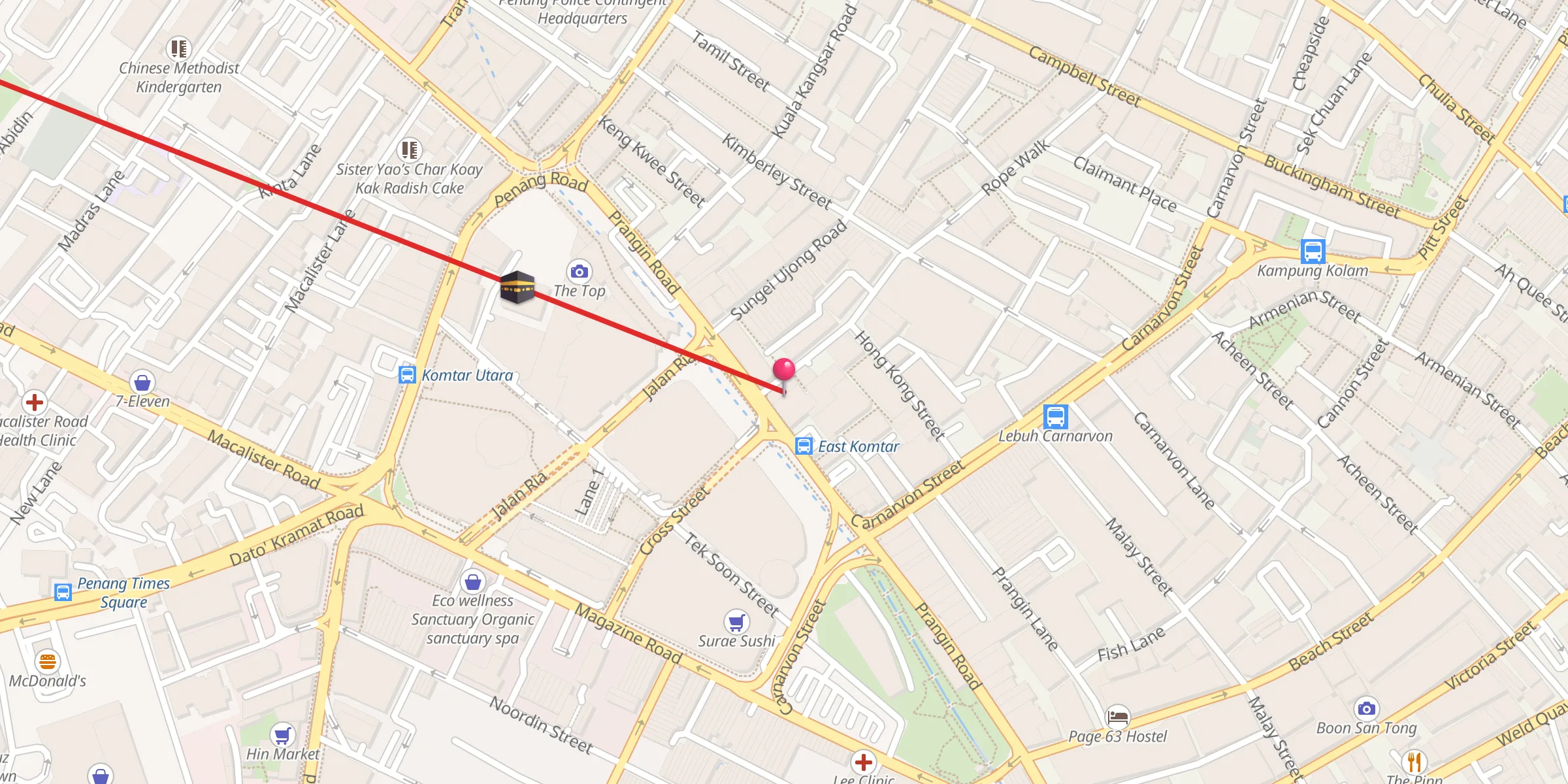 Carte de localisation : Masjid Jamek Perangin