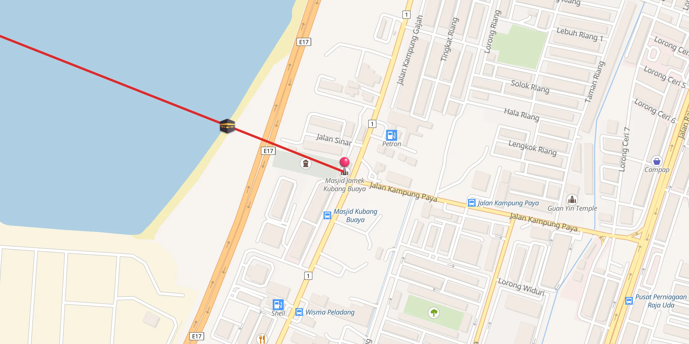 Carte de localisation : Masjid Jamek Kubang Buaya