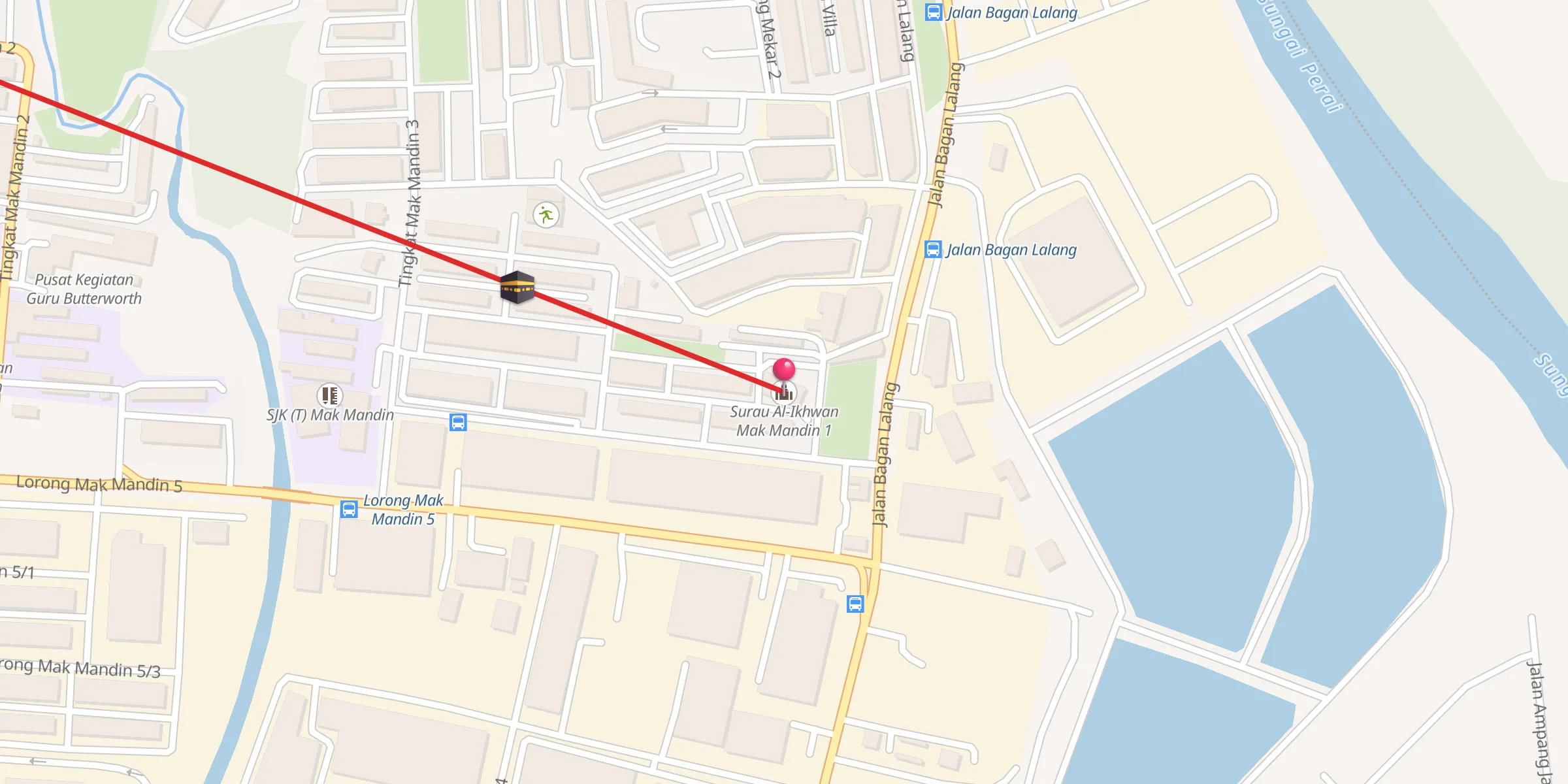 Carte de localisation : Surau Al-Ikhwan Mak Mandin 1