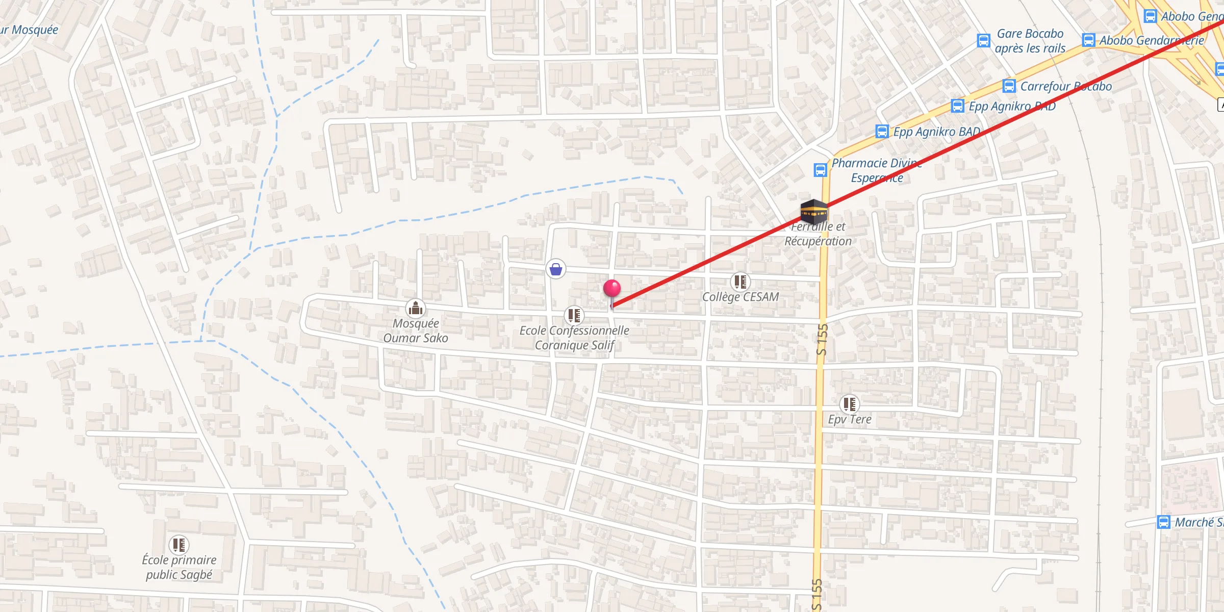 Carte de localisation : Mosquée Djibril Diaby