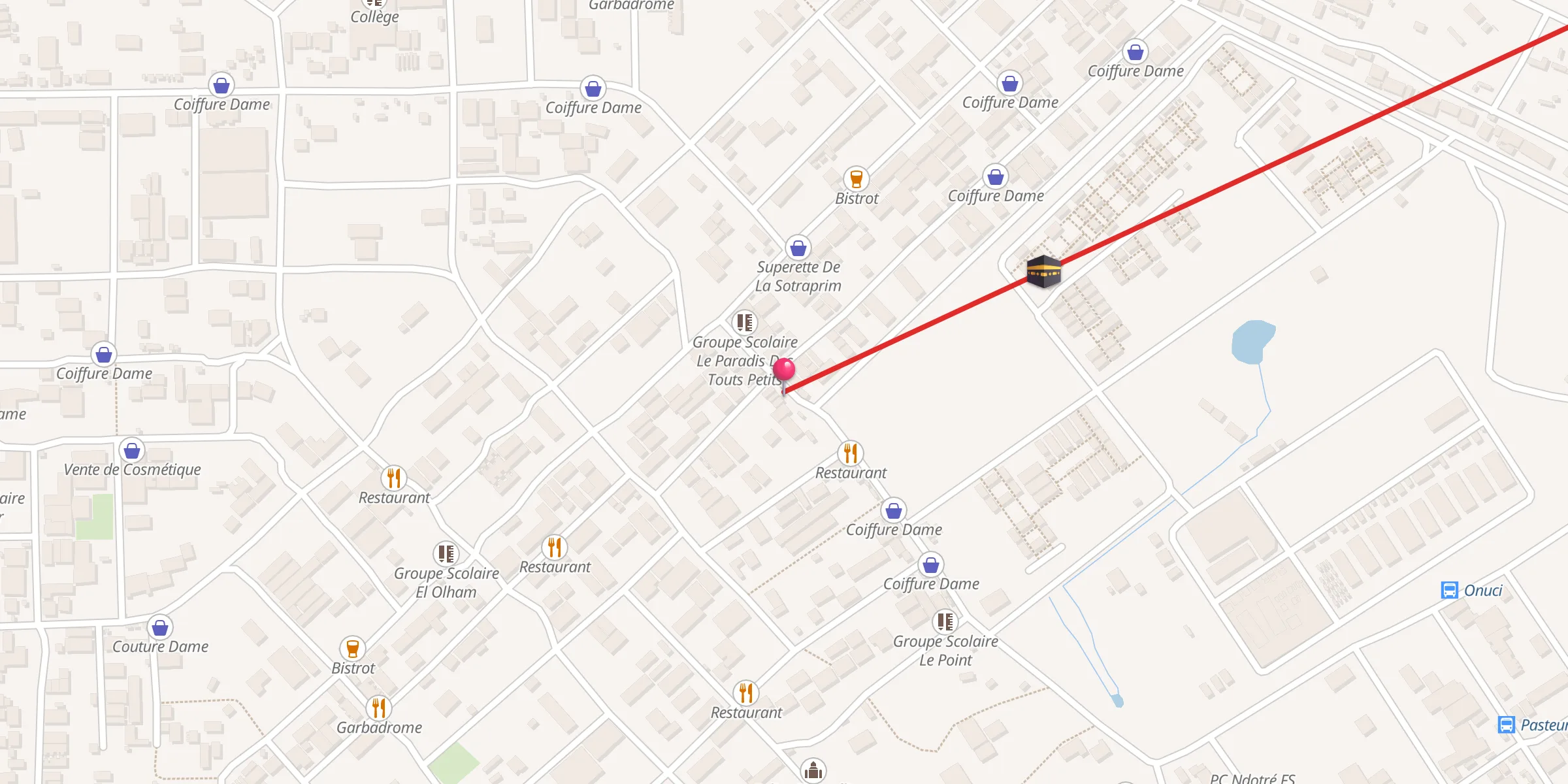 Carte de localisation : Mosquée Aboubaker