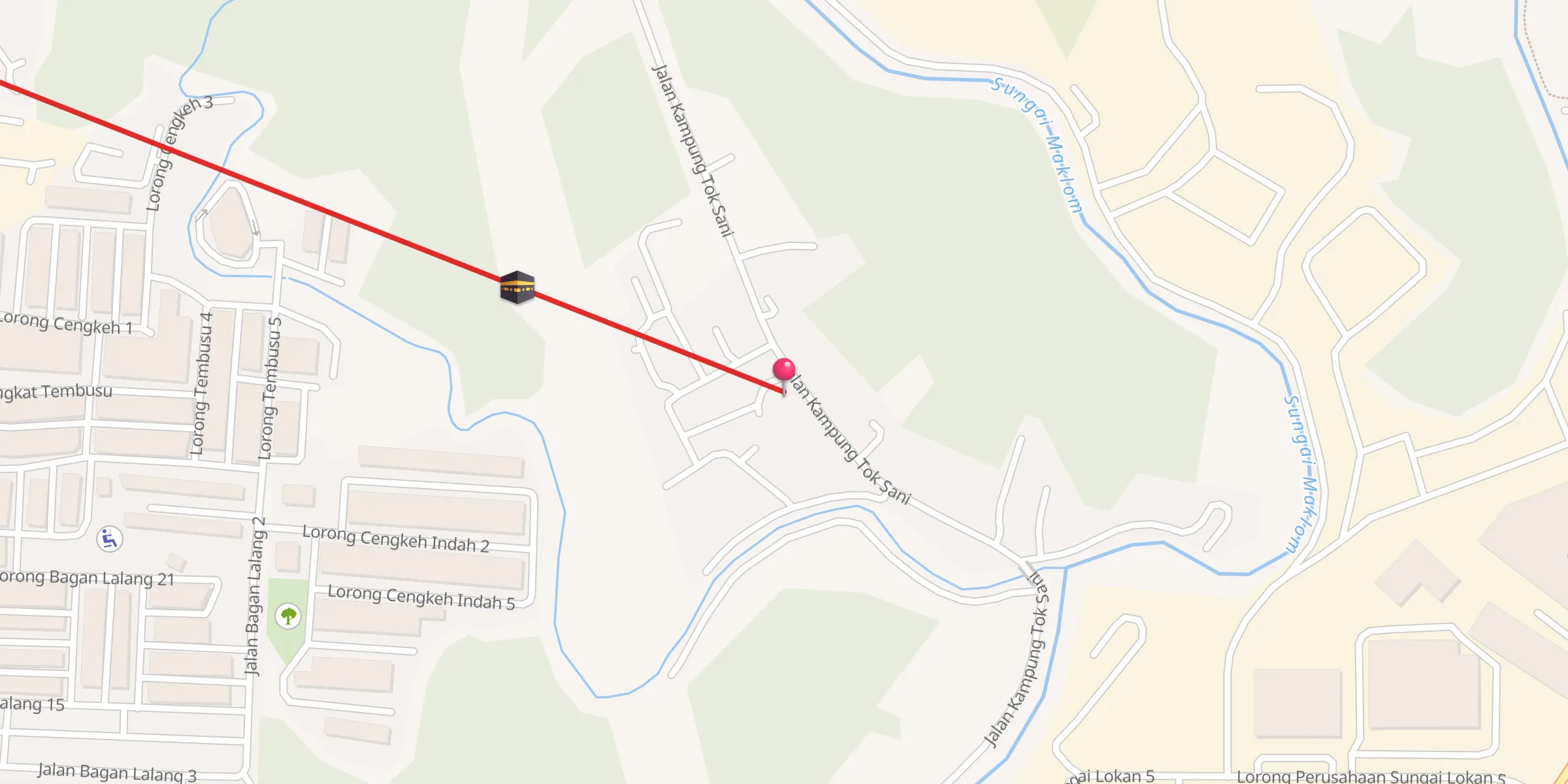 Carte de localisation : Surau Kampung Tok Sani