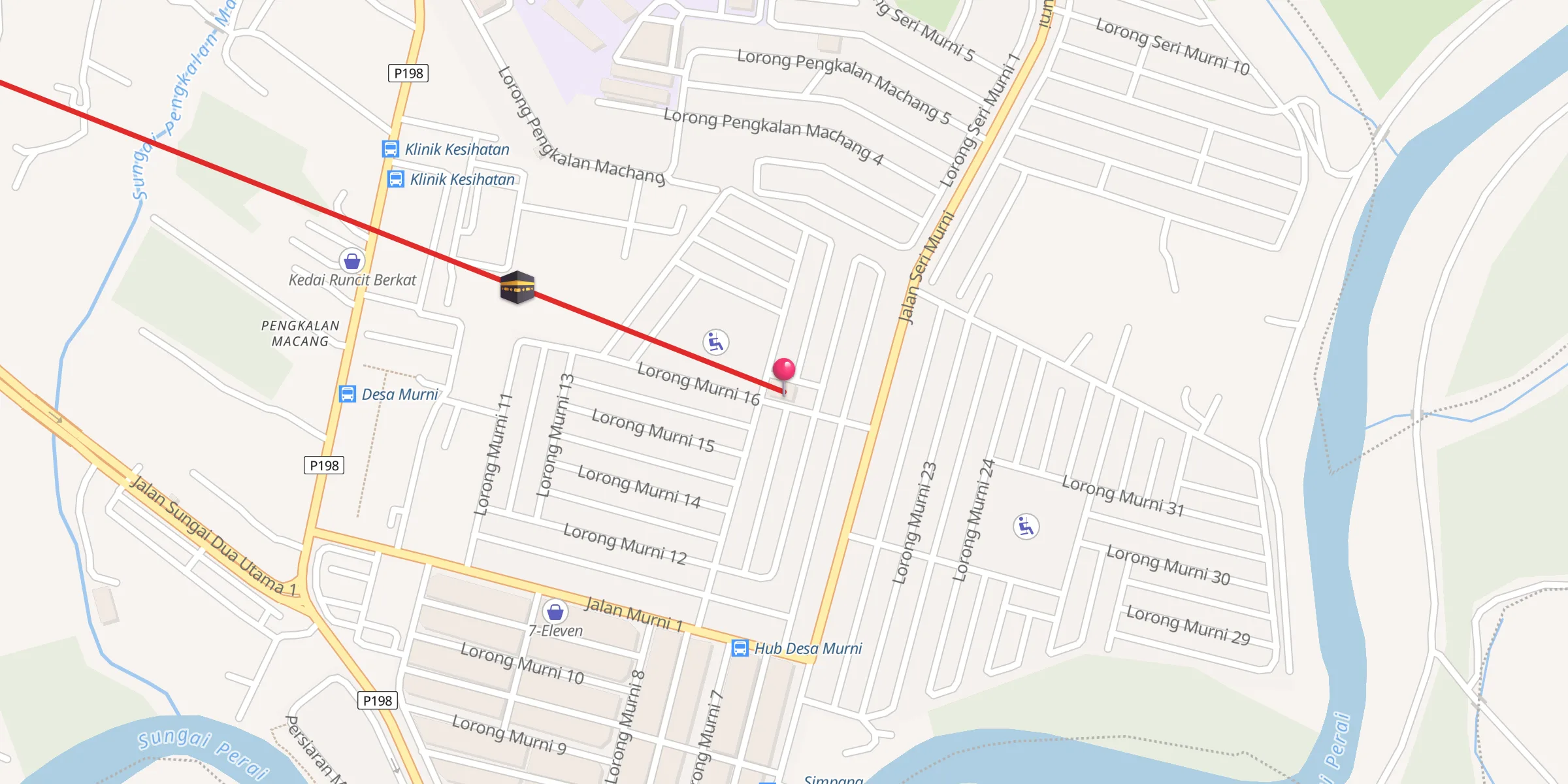 Carte de localisation : Surau Al-Muttaqin