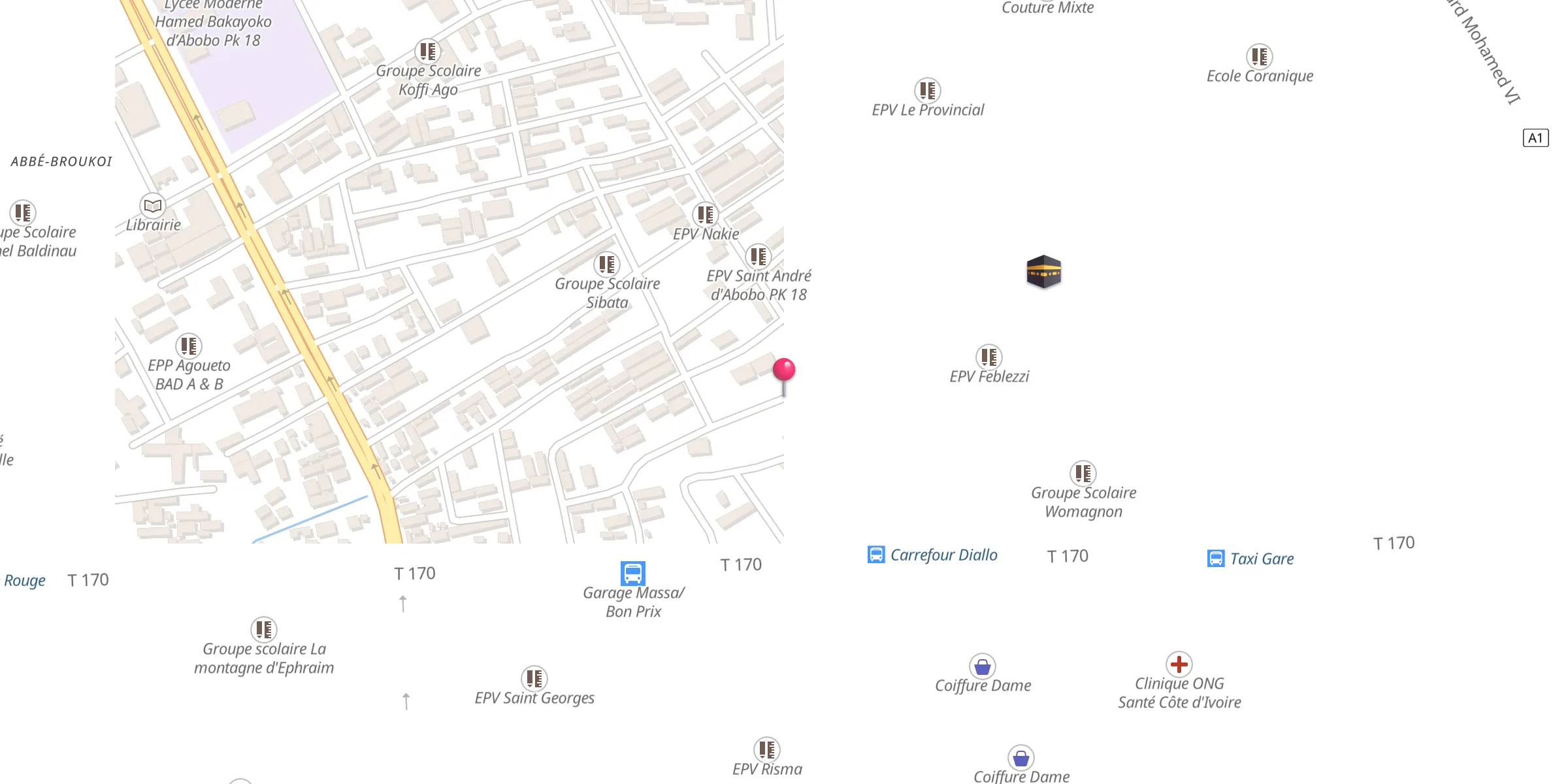 Carte de localisation : Mosquée