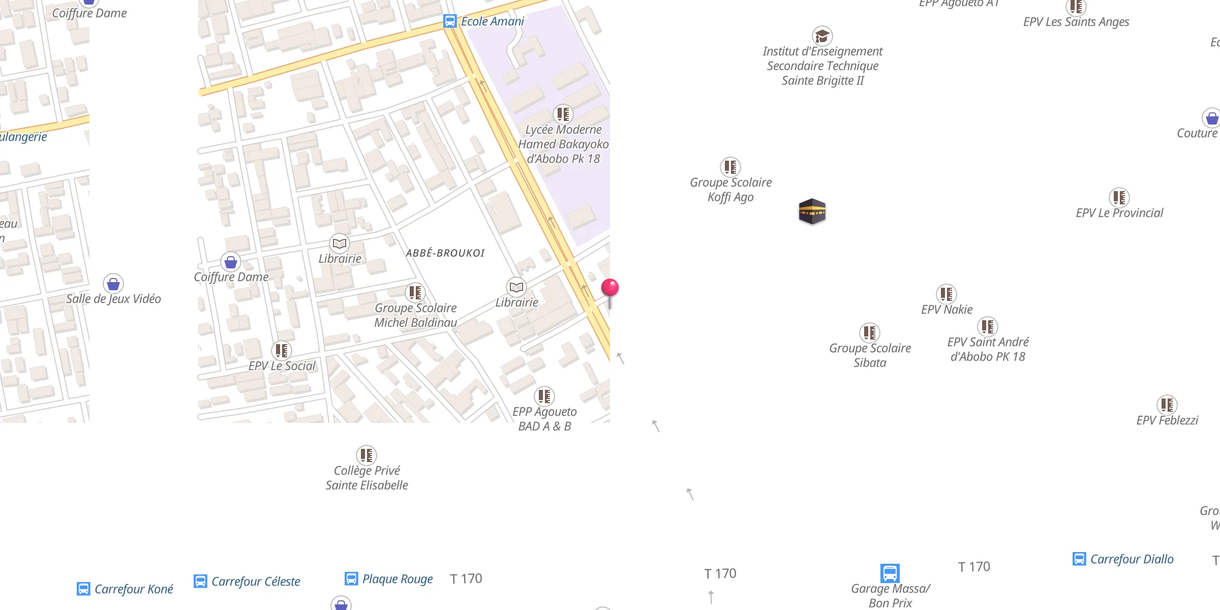 Carte de localisation : Mosquée