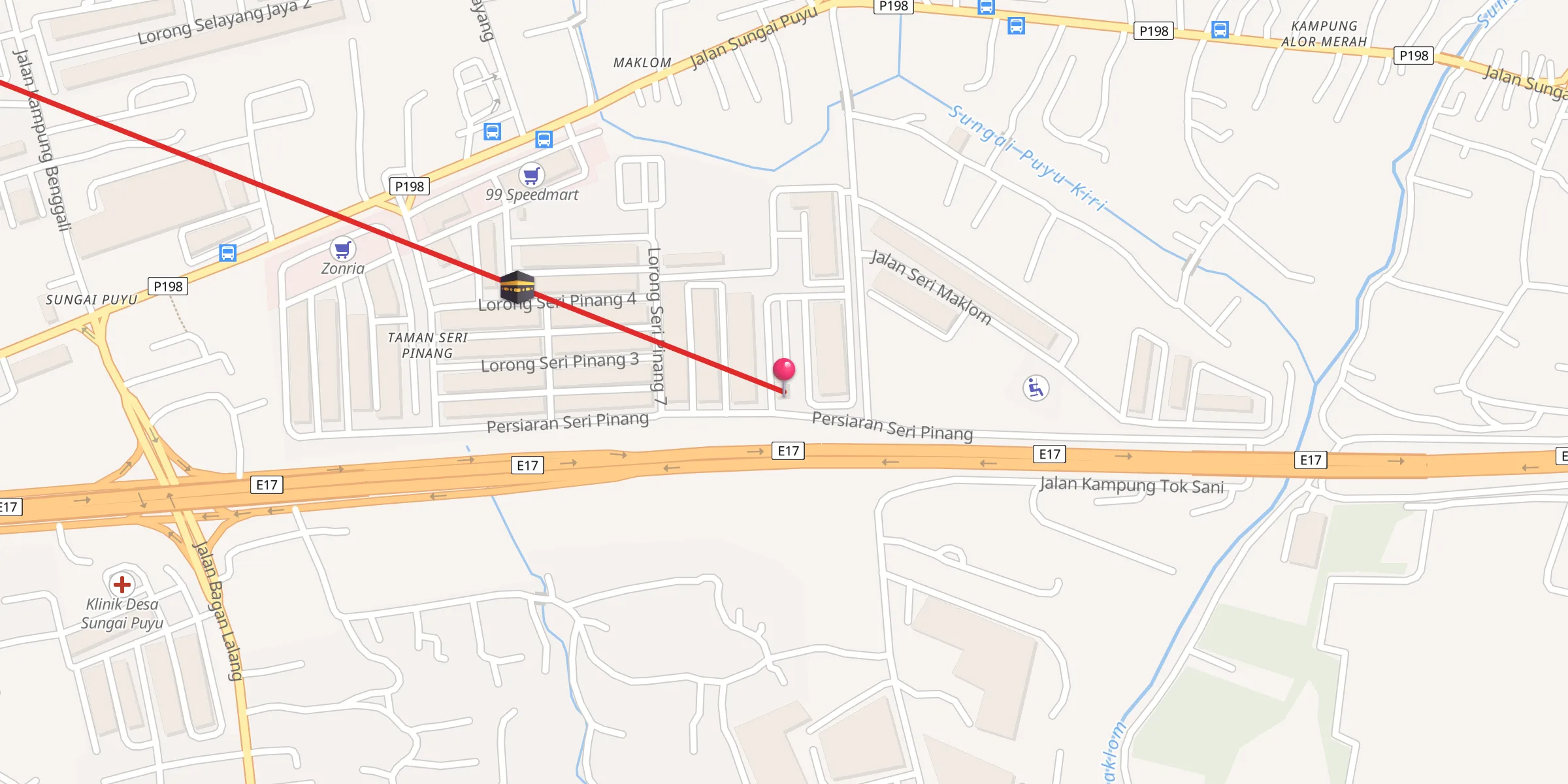 Carte de localisation : Surau Al-Muttaqin