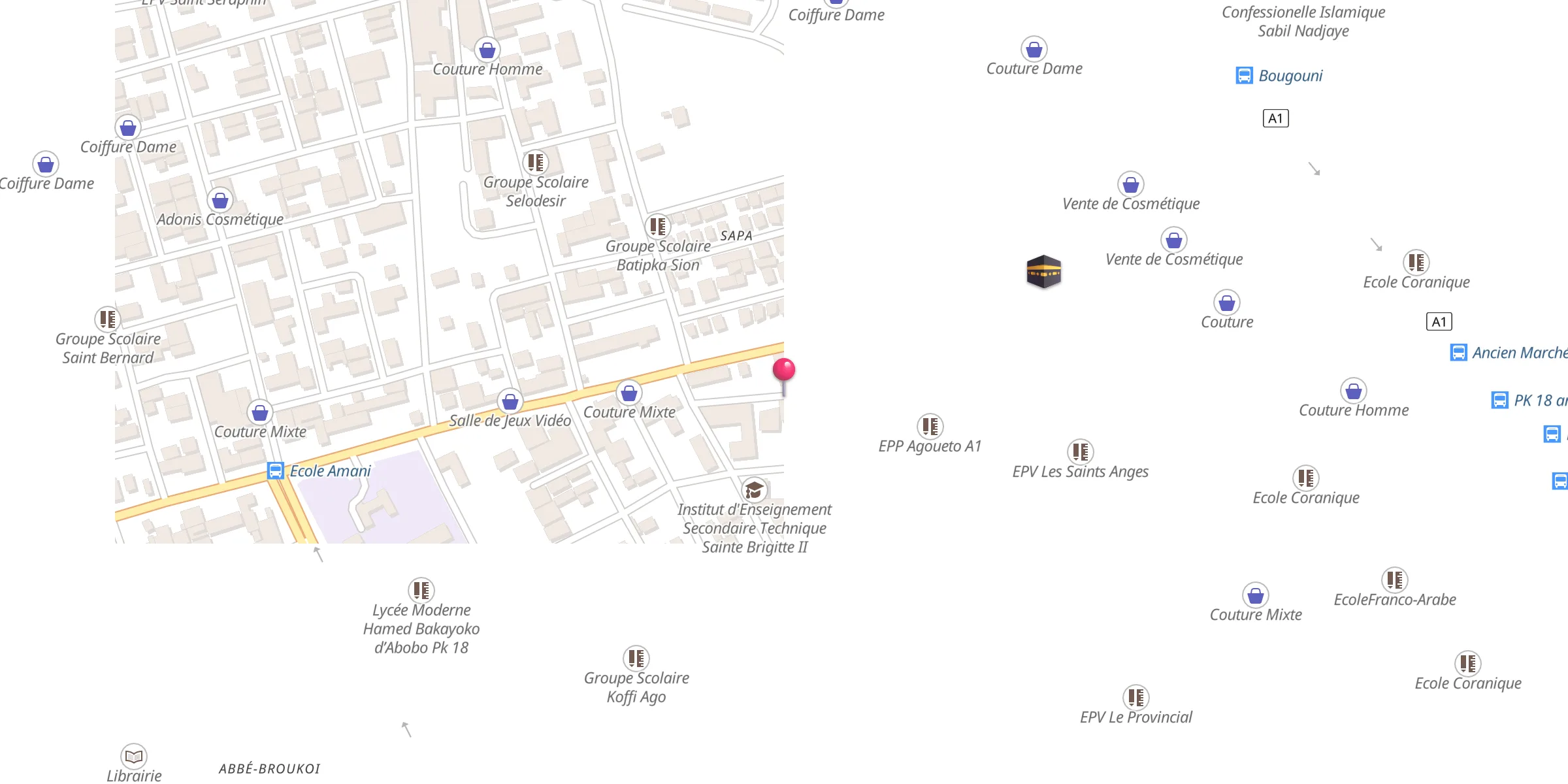 Carte de localisation : Mosquée
