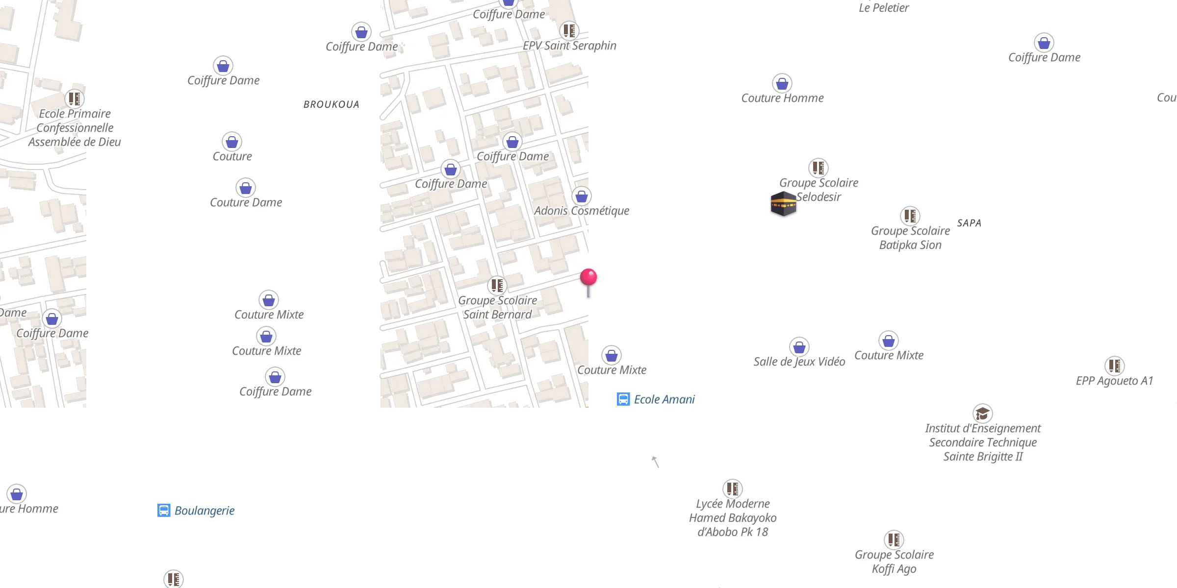Carte de localisation : Mosquée