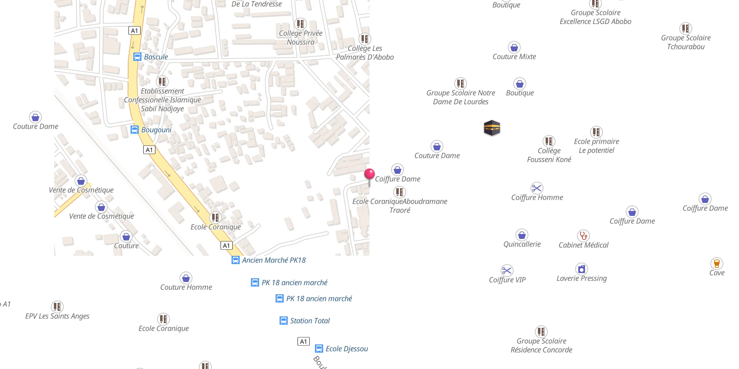 Carte de localisation : Mosquée
