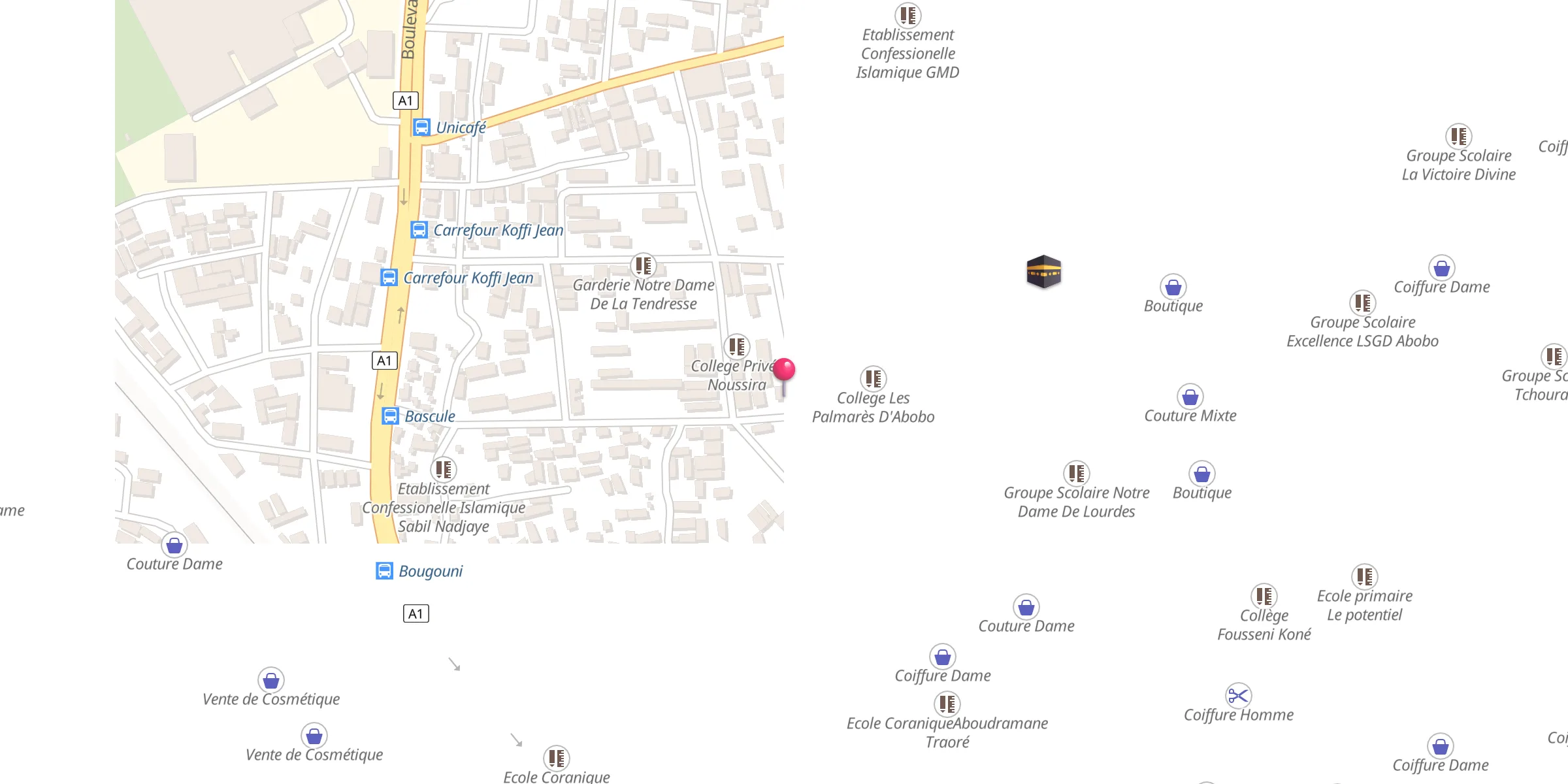 Carte de localisation : Mosquée