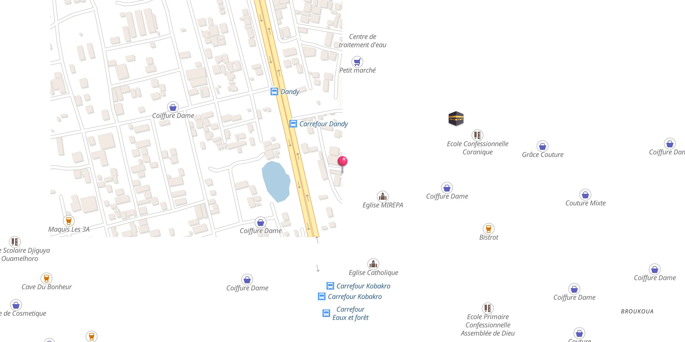 Carte de localisation : Mosquée