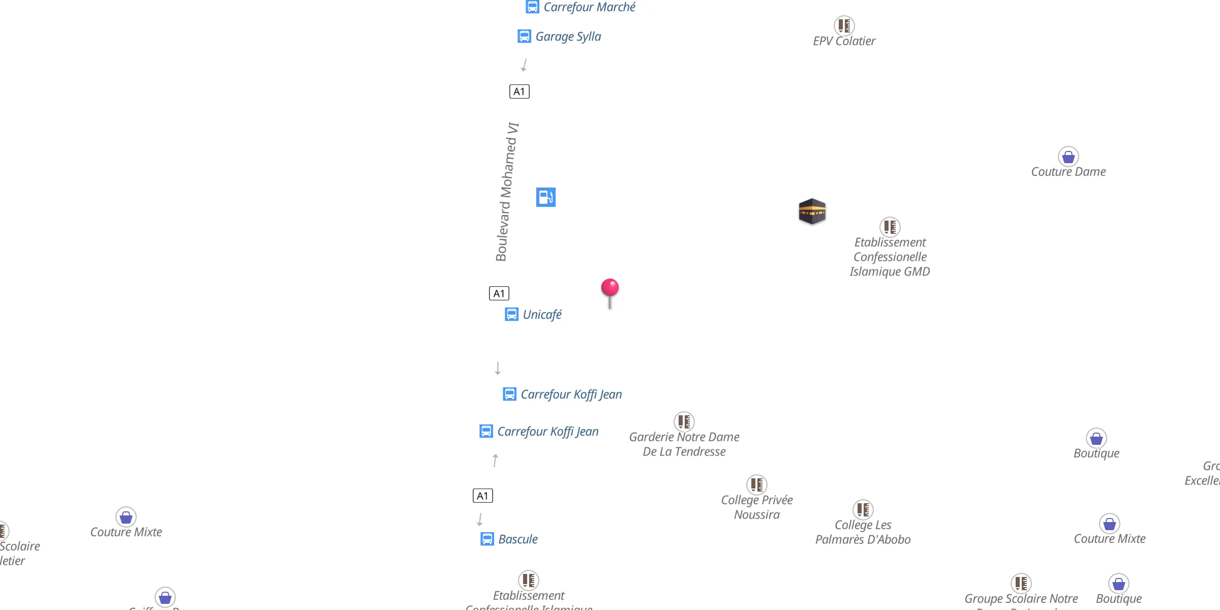 Carte de localisation : Mosquée Salam