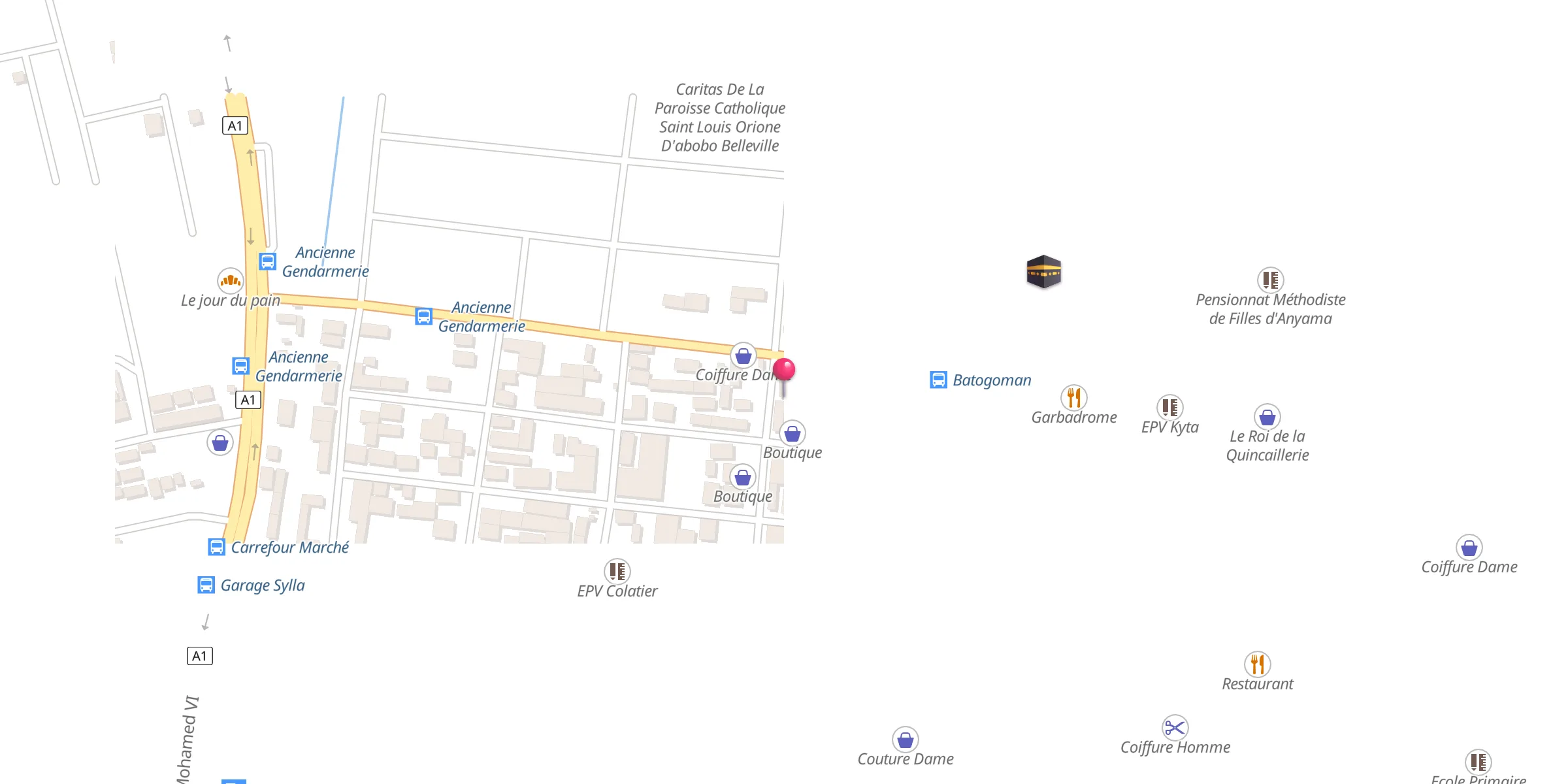 Carte de localisation : Mosquée Sanogo