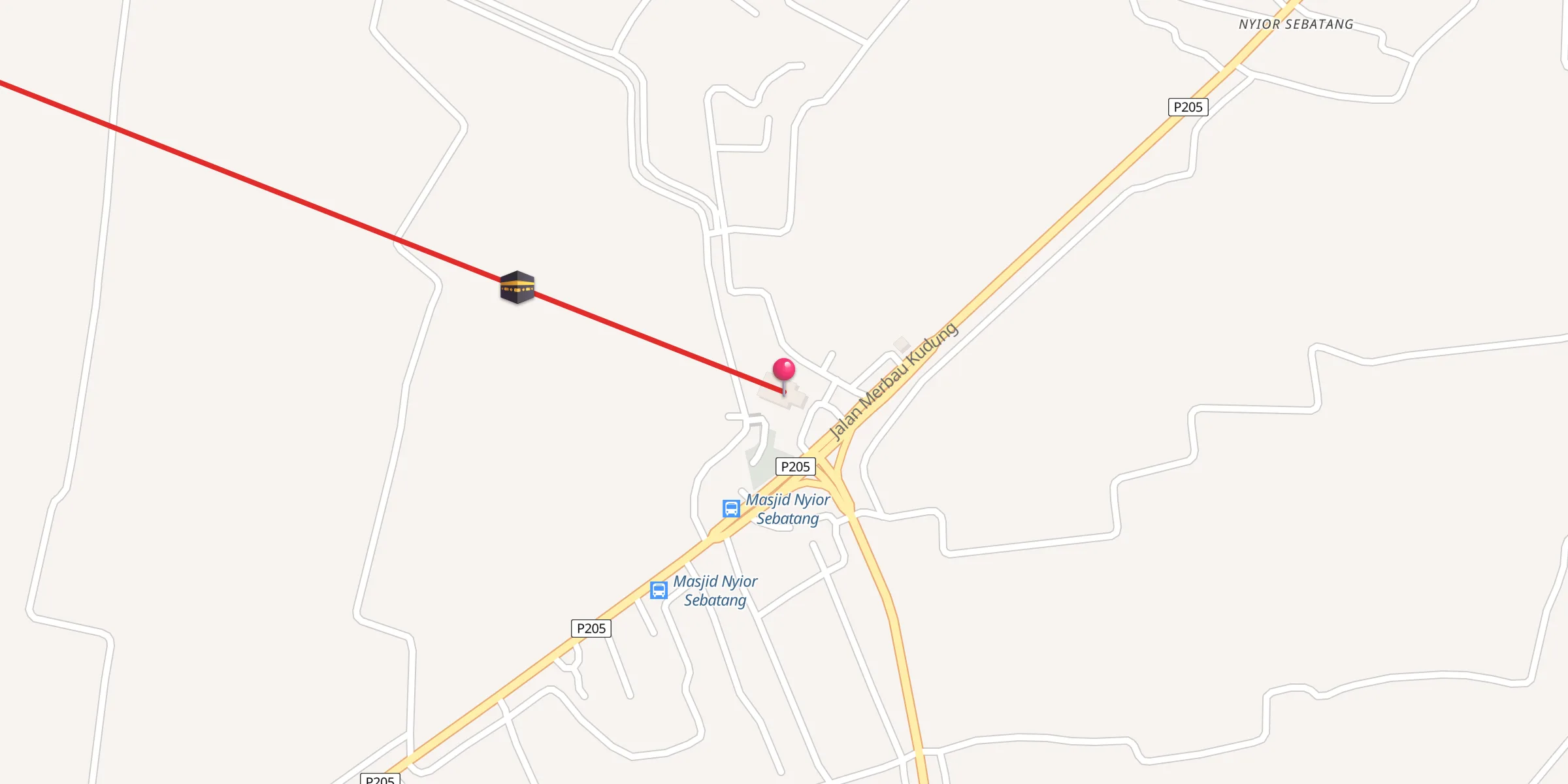 Carte de localisation : Masjid Al-Ridwan Kampung Nyior Sebatang