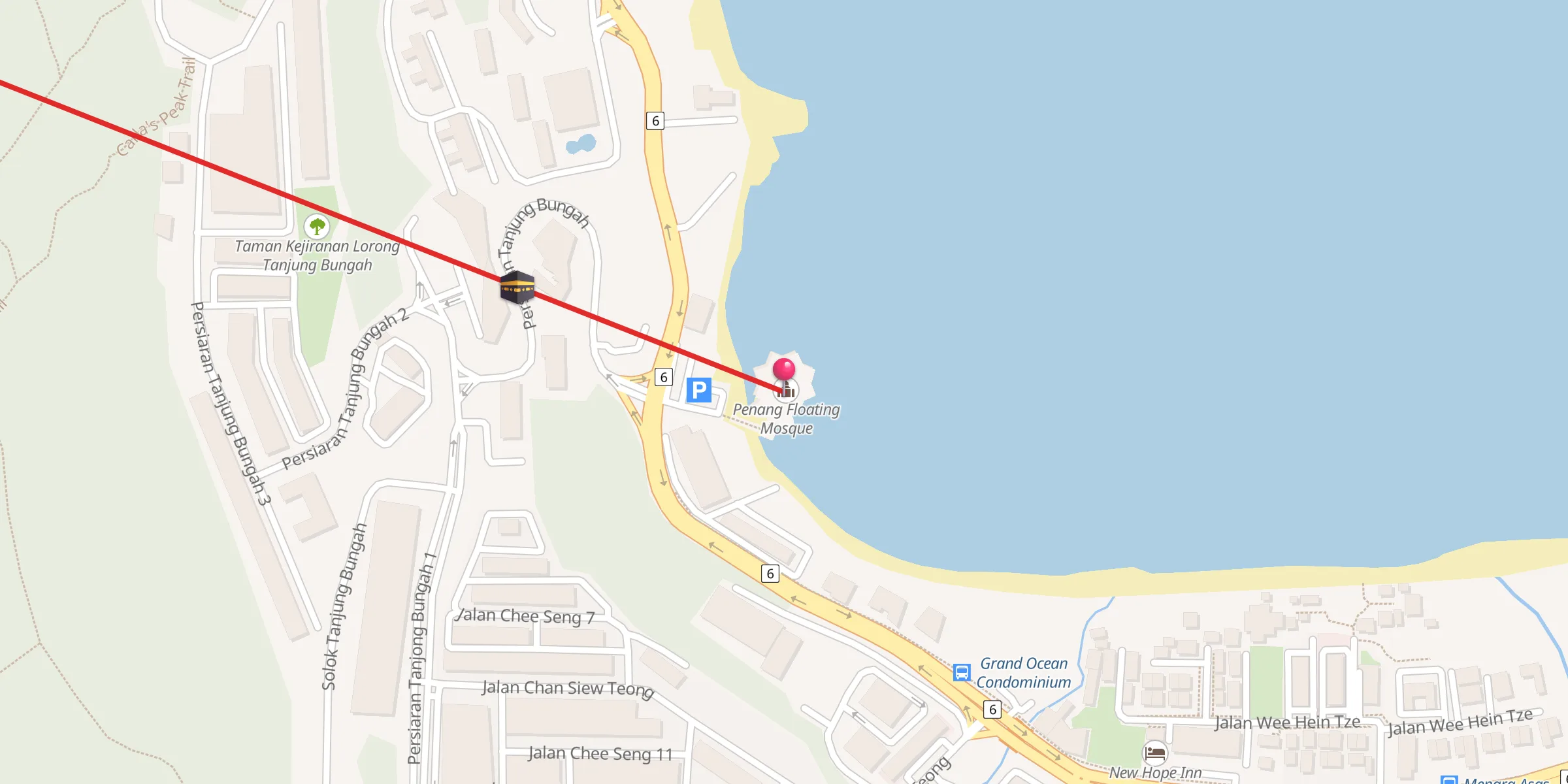 Carte de localisation : Masjid Terapung Pulau Pinang