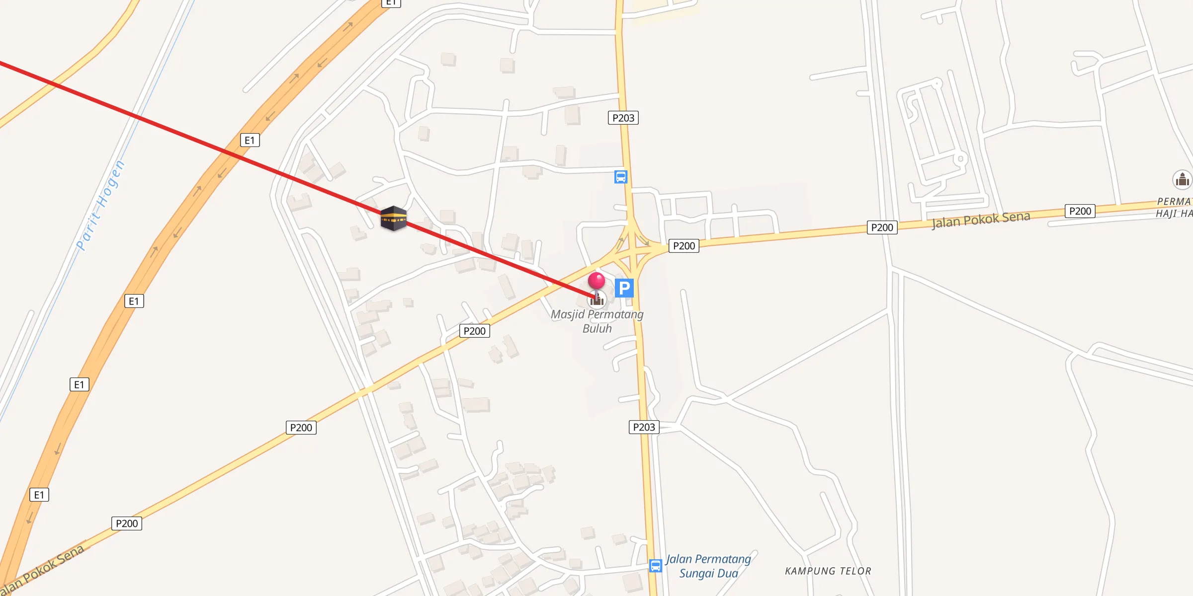 Carte de localisation : Masjid Permatang Buluh