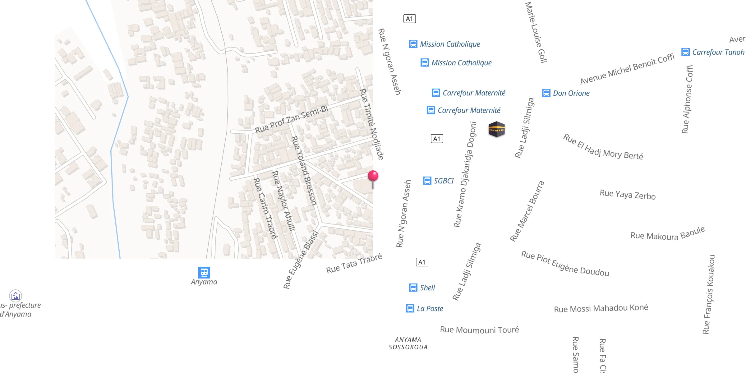 Carte de localisation : Mosquée