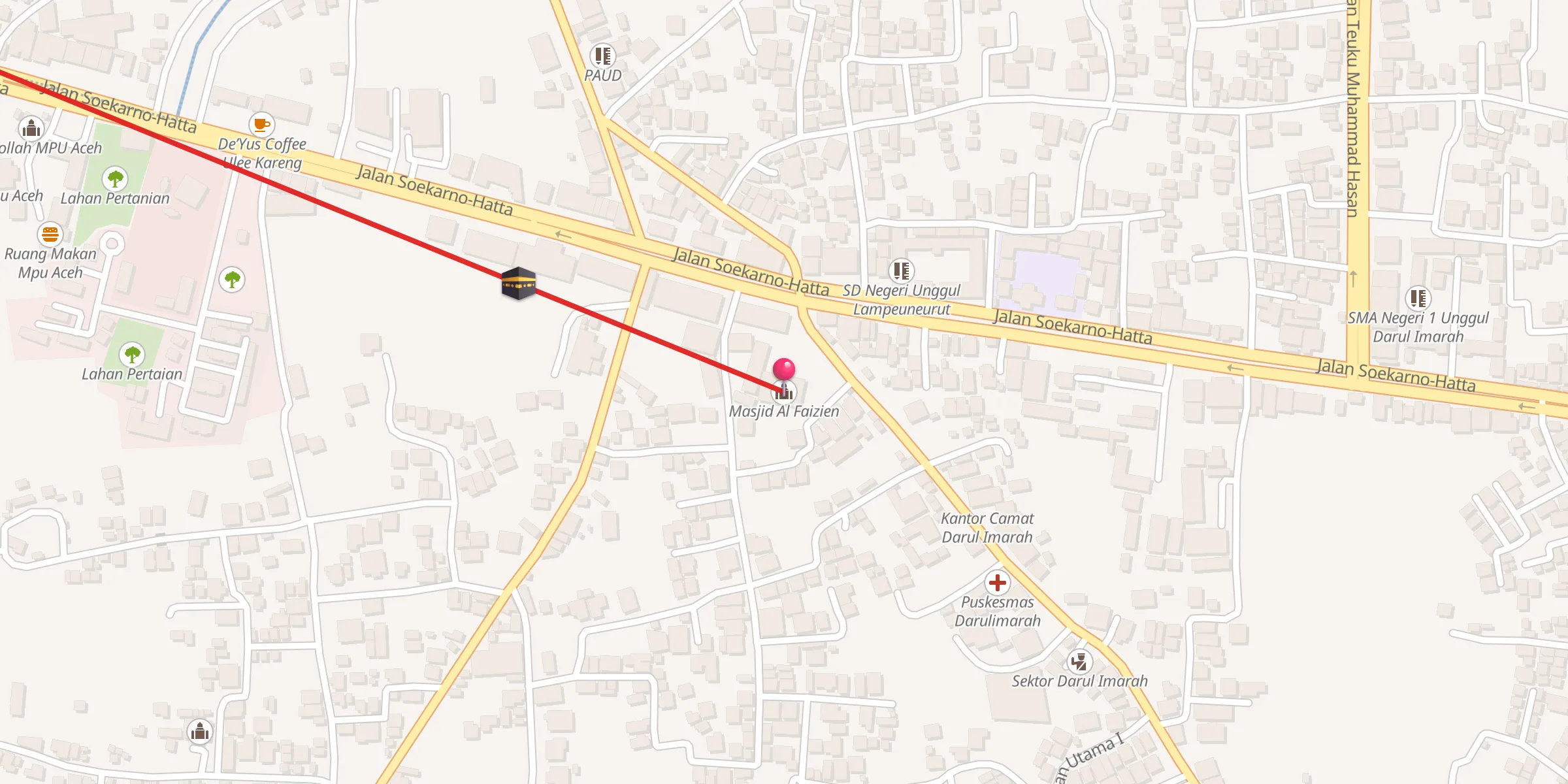 Carte de localisation : Masjid Al Faizien