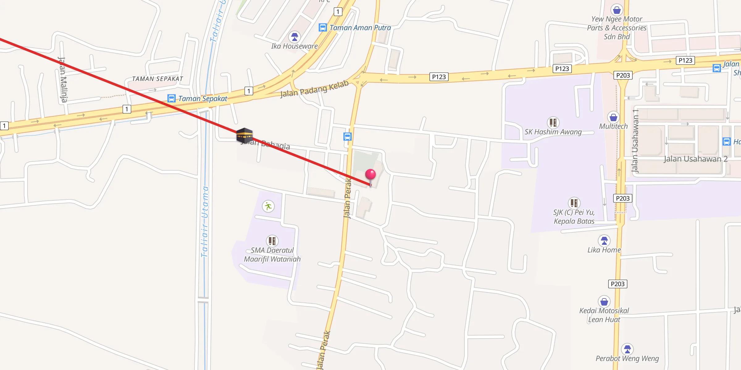 Carte de localisation : Masjid Al Jamiul Badawi Kepala Batas