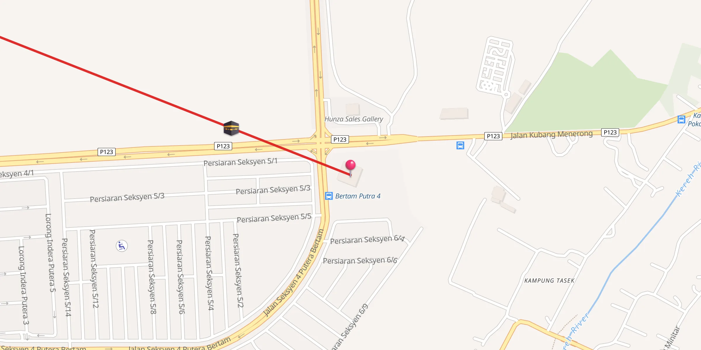 Carte de localisation : Masjid Imam As-Syafie , Bandar Putra Bertam
