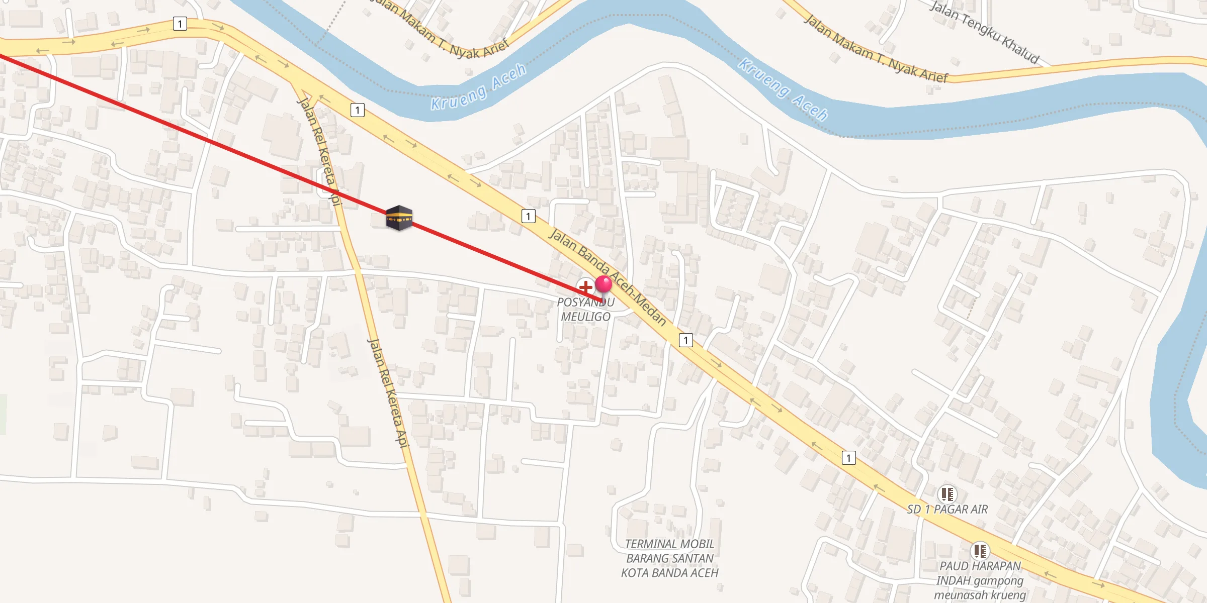 Carte de localisation : MEUNASAH SANTAN