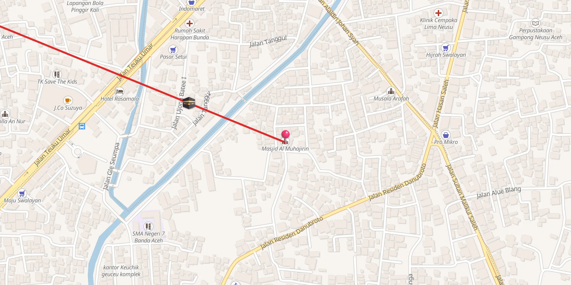 Carte de localisation : Masjid Al Muhajirin