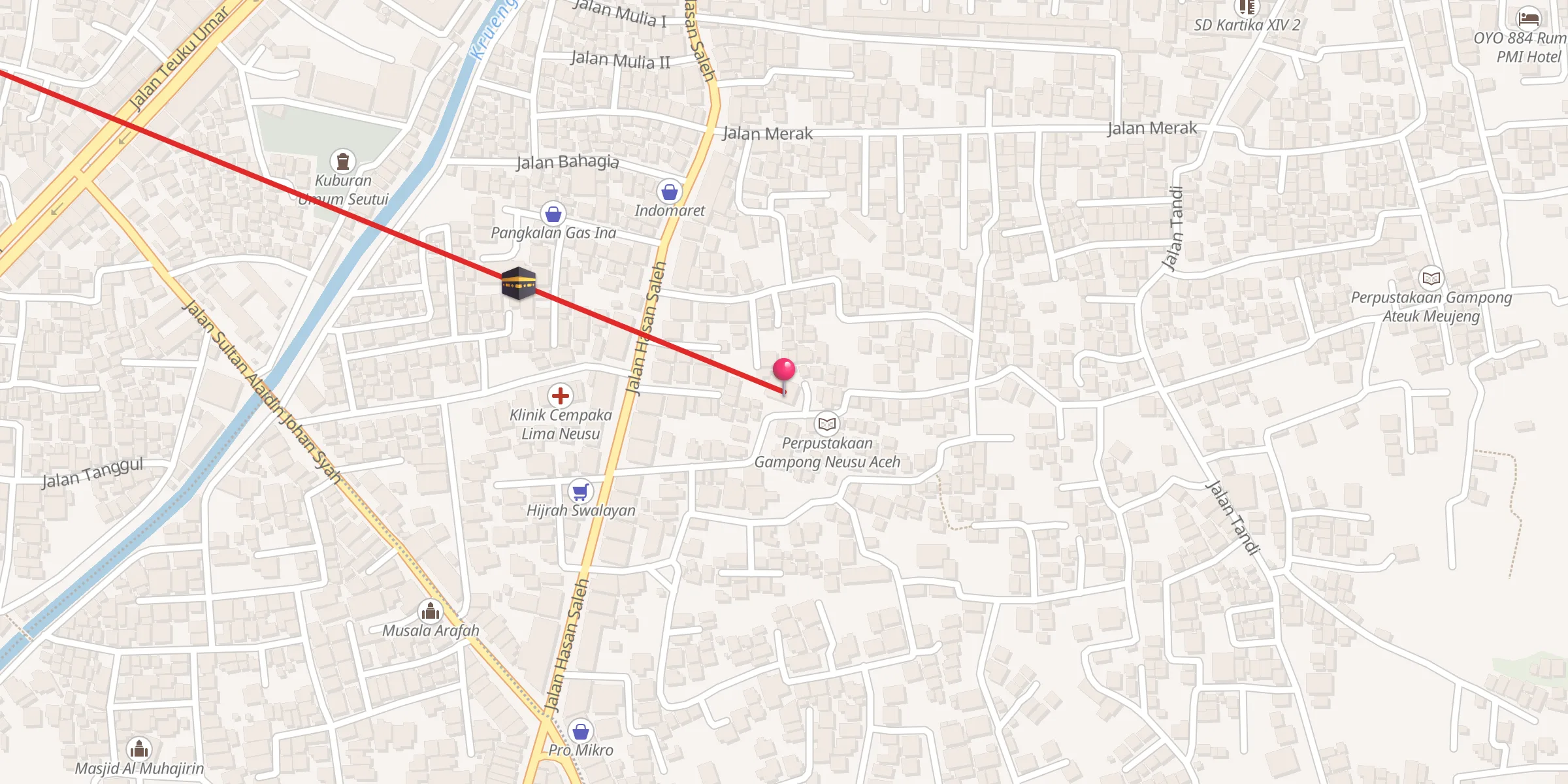 Carte de localisation : Masjid Babhul Jannah