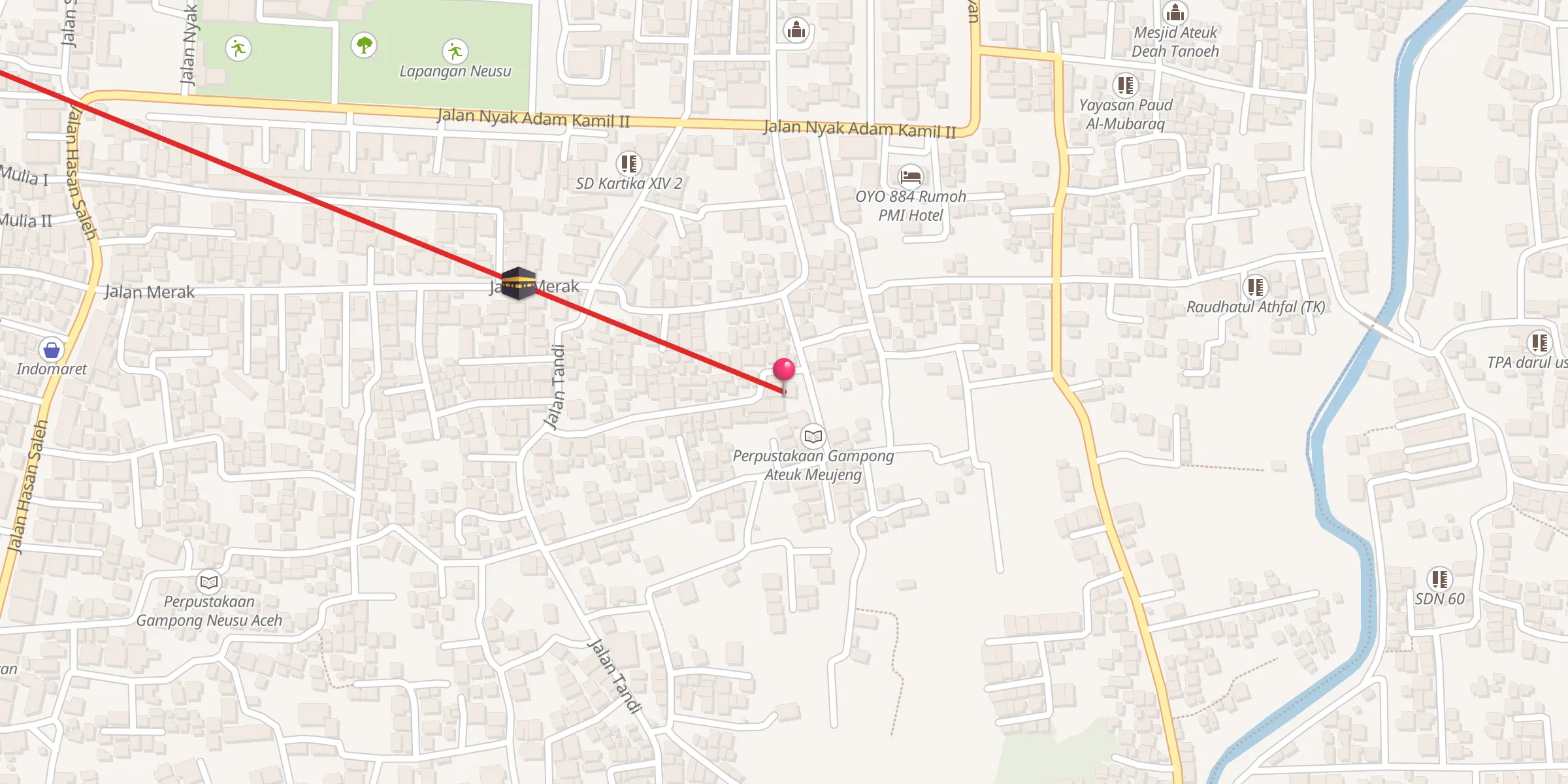 Carte de localisation : Masjid Al-Mukarramah