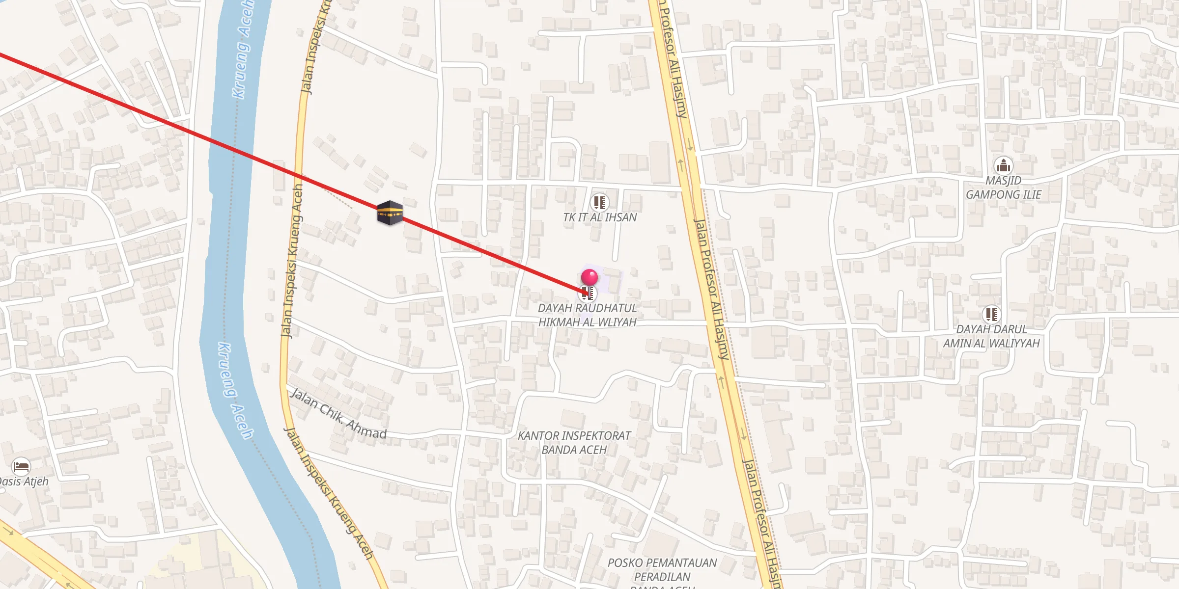 Carte de localisation : MUSHALA DAYAH RAUDHATUL HIKMAH AL WALIYYAH