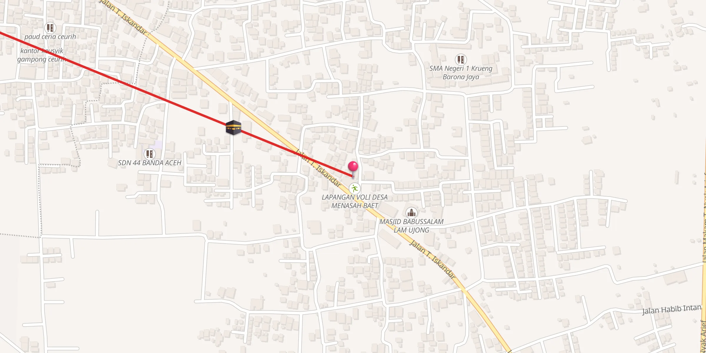 Carte de localisation : MENASAH DESA MENASAH BAET