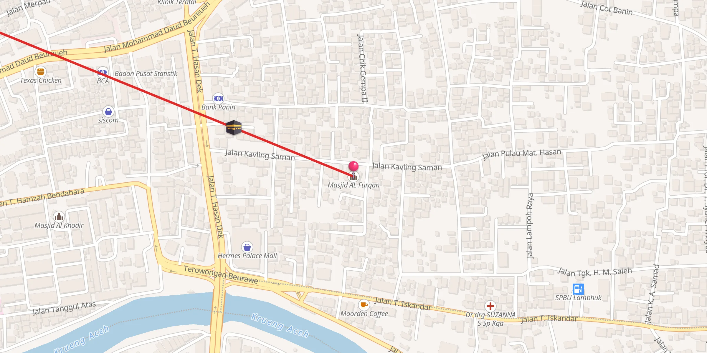 Carte de localisation : Masjid AL Furqan