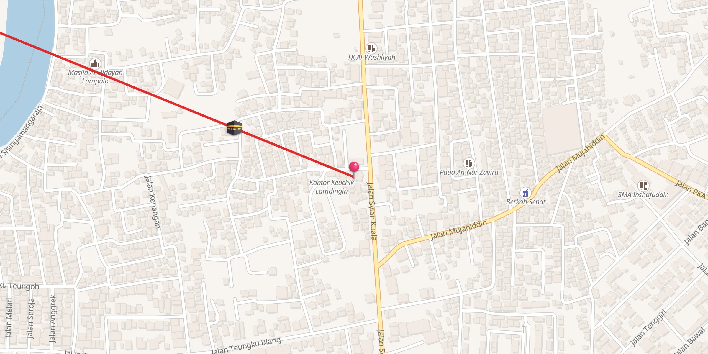 Carte de localisation : Masjid Al-Abrar Lamdingin