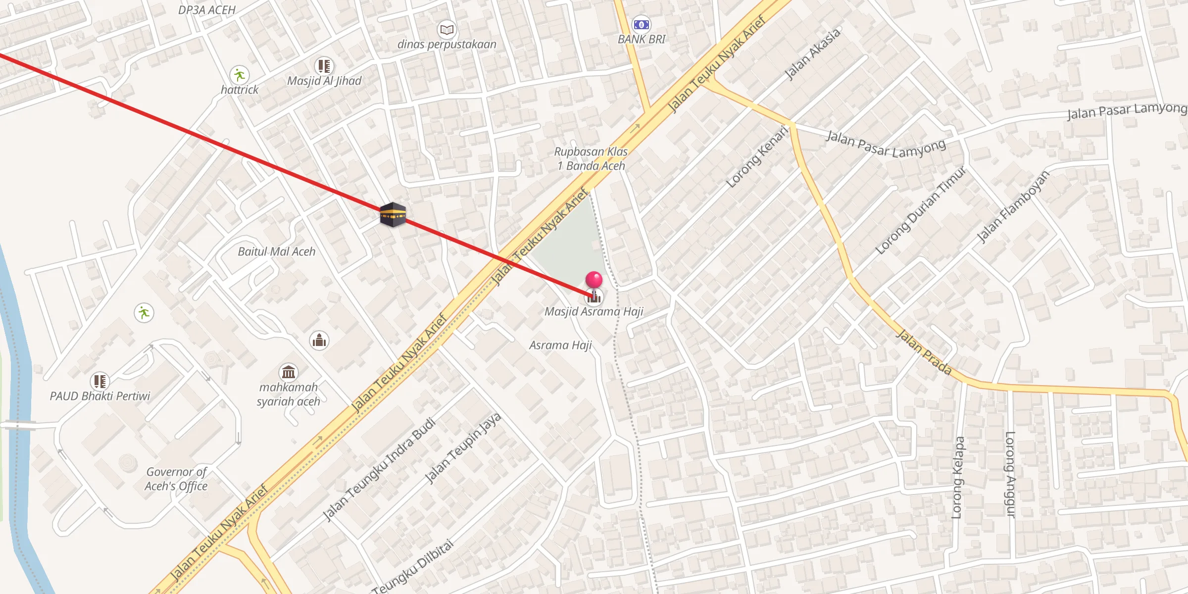 Carte de localisation : Masjid Asrama Haji