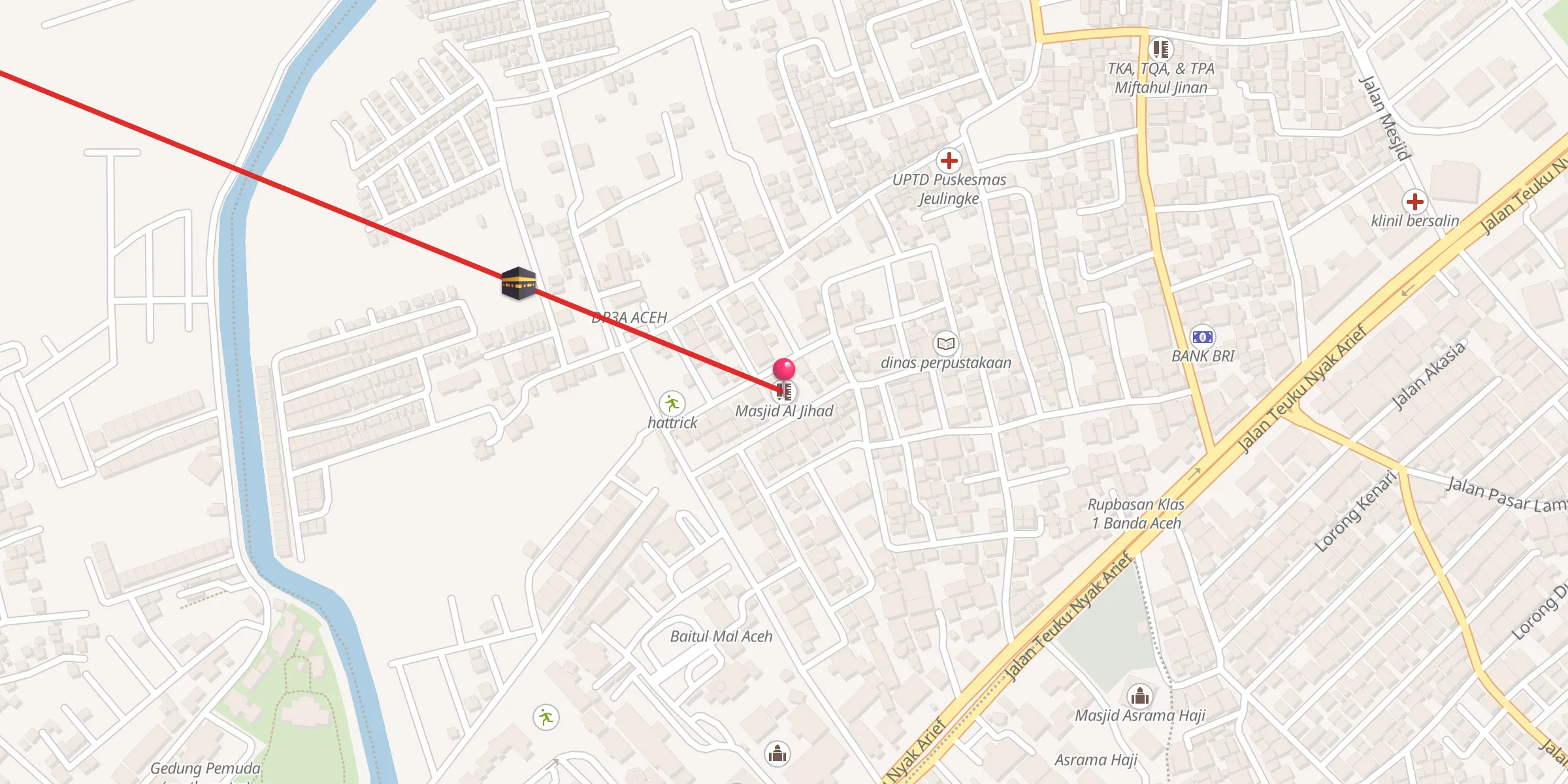 Carte de localisation : Masjid Al Jihad