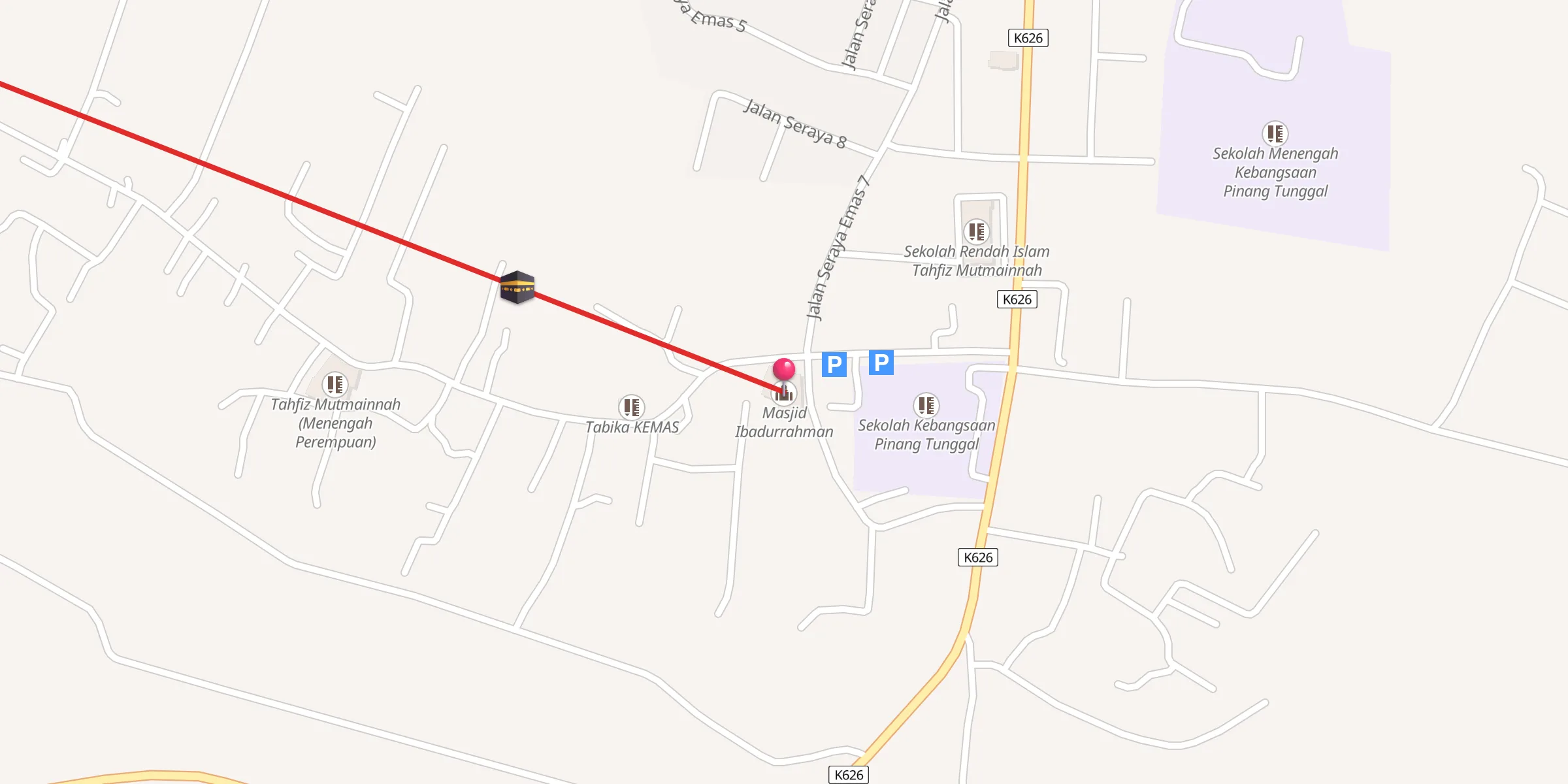 Carte de localisation : Masjid Ibadurrahman