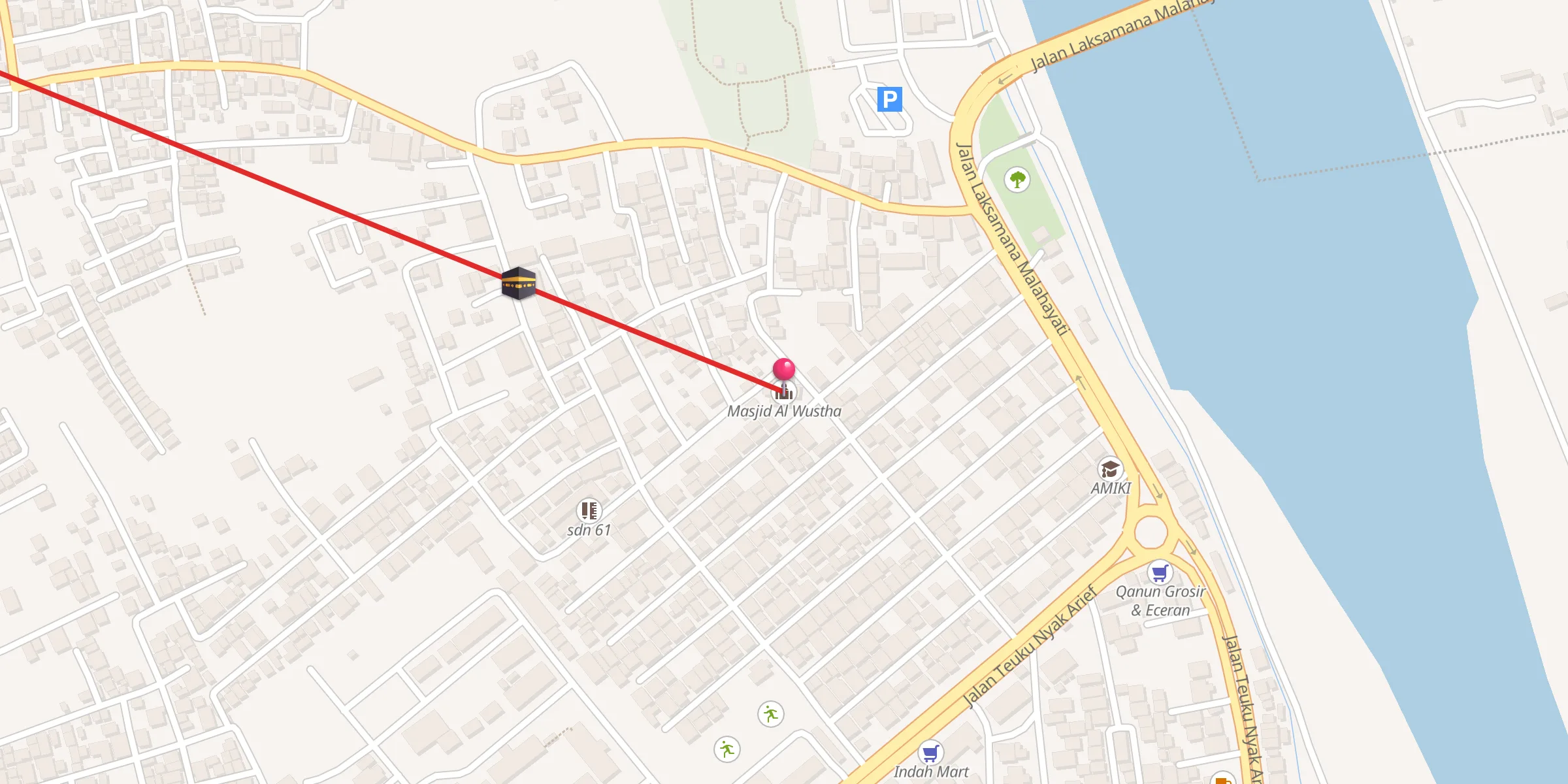 Carte de localisation : Masjid Al Wustha