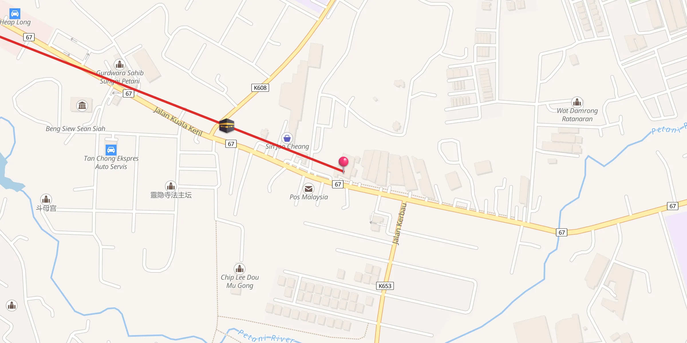 Carte de localisation : Masjid Al-Muhsinin Kampung Raja