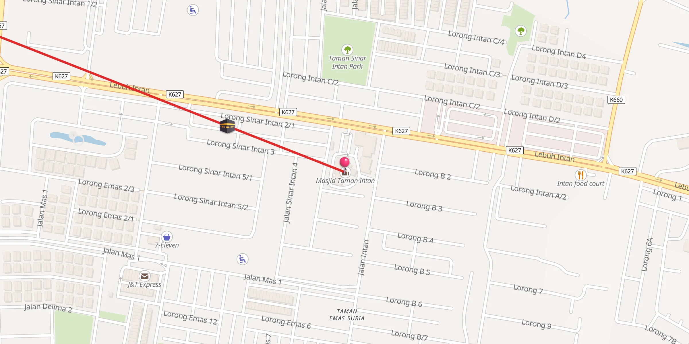 Carte de localisation : Masjid Taman Intan