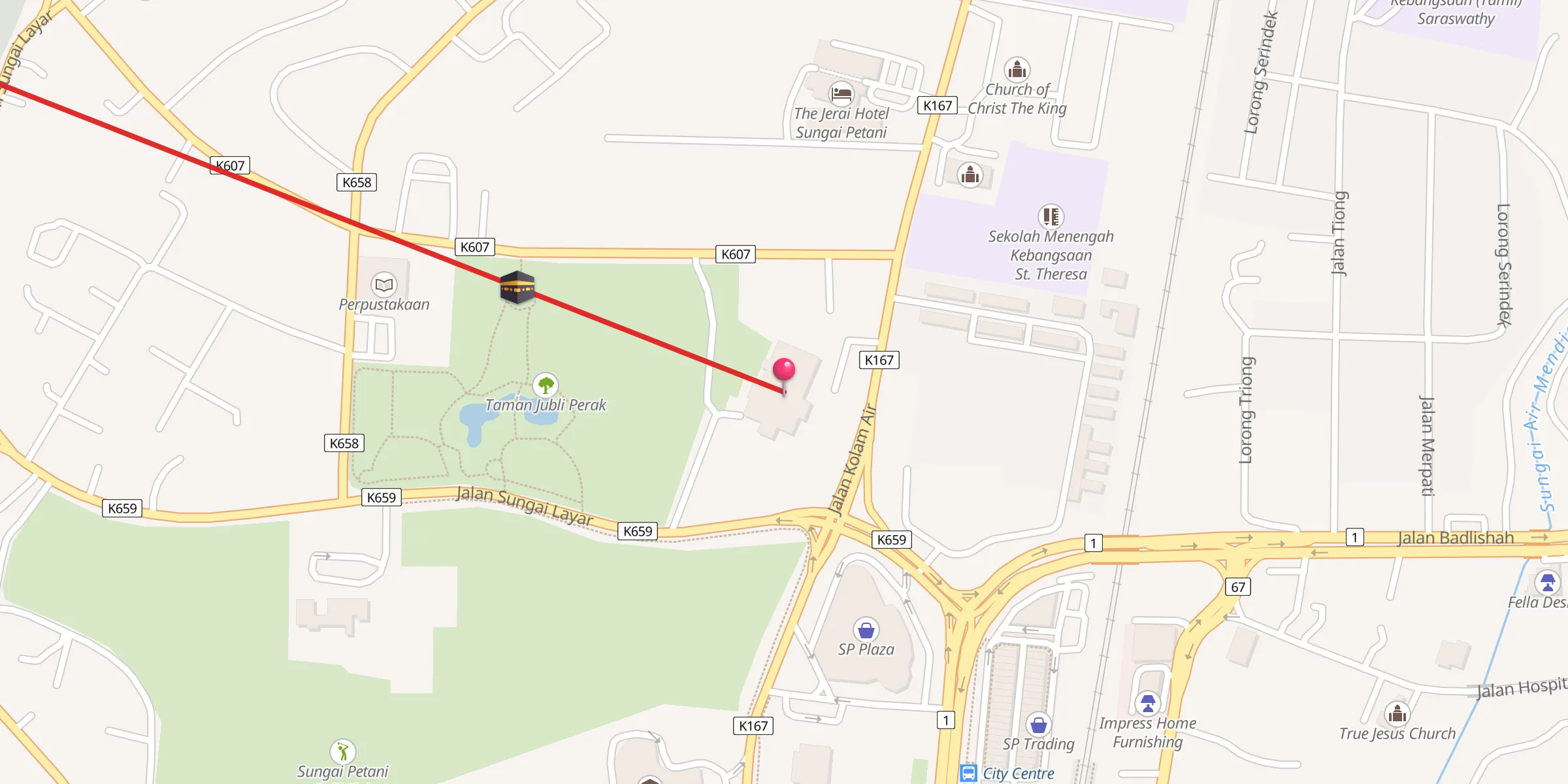 Carte de localisation : Masjid Sultan Muzaffar Shah