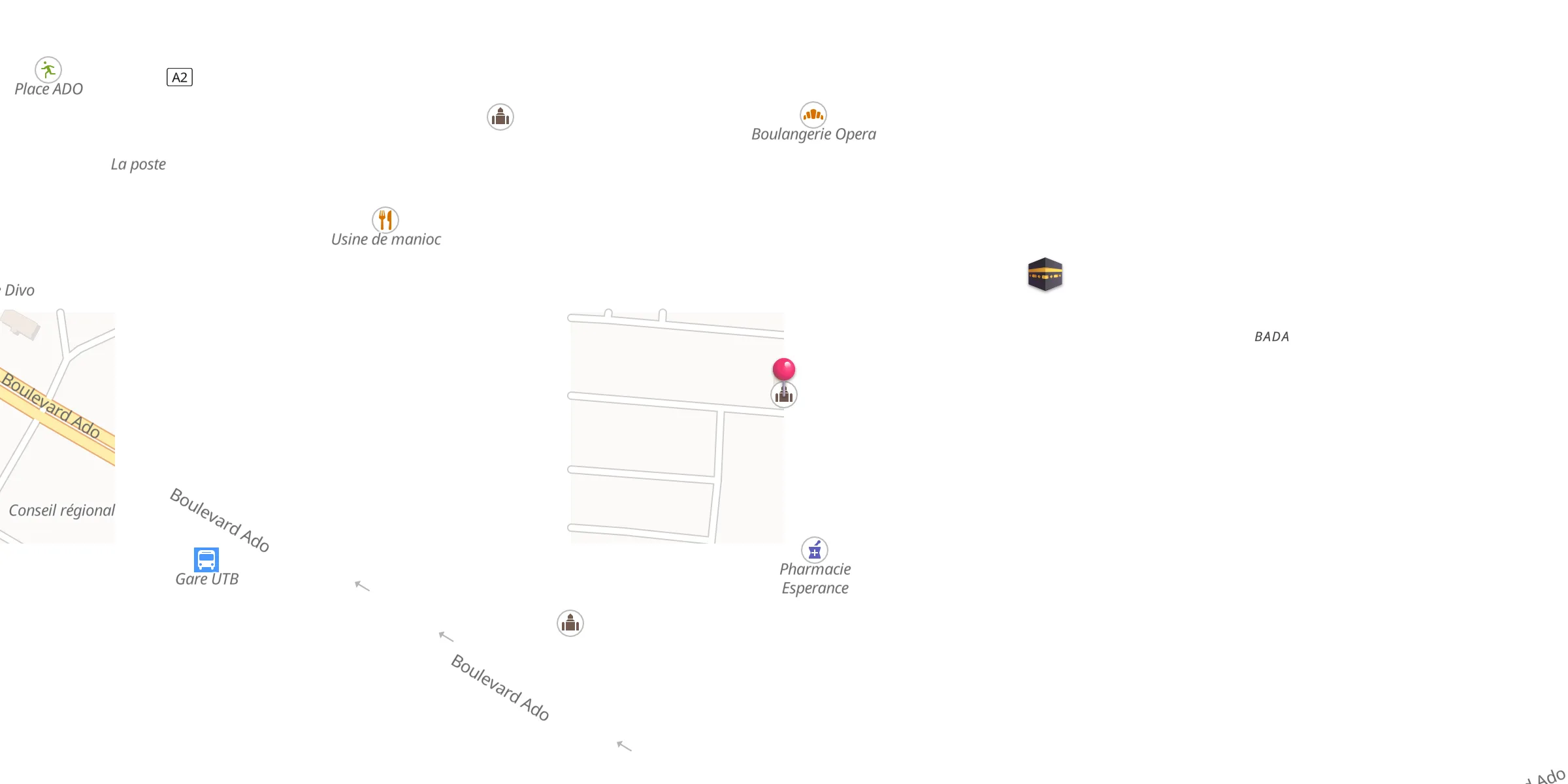 Carte de localisation : Mosquée