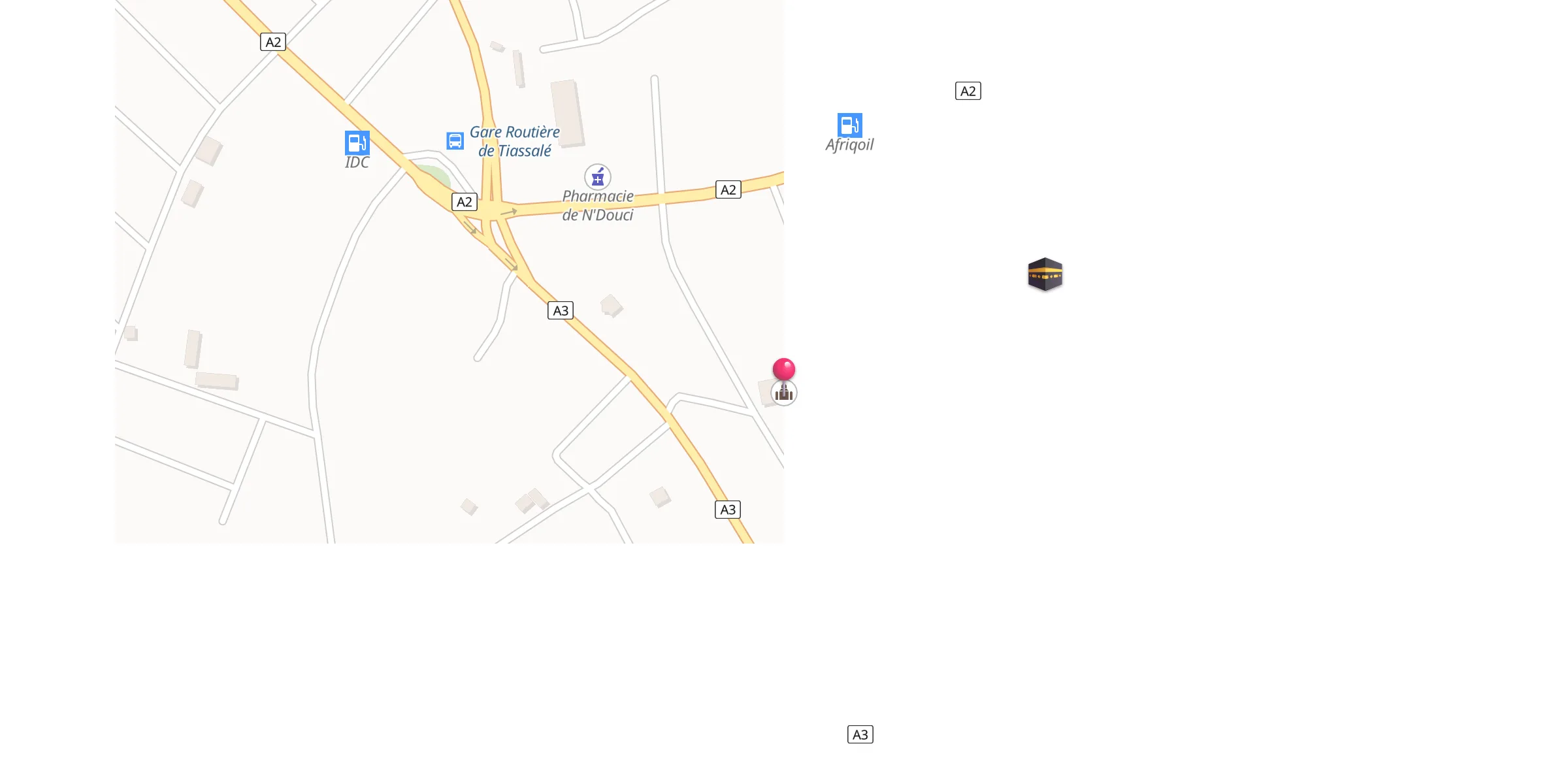 Carte de localisation : Mosquée
